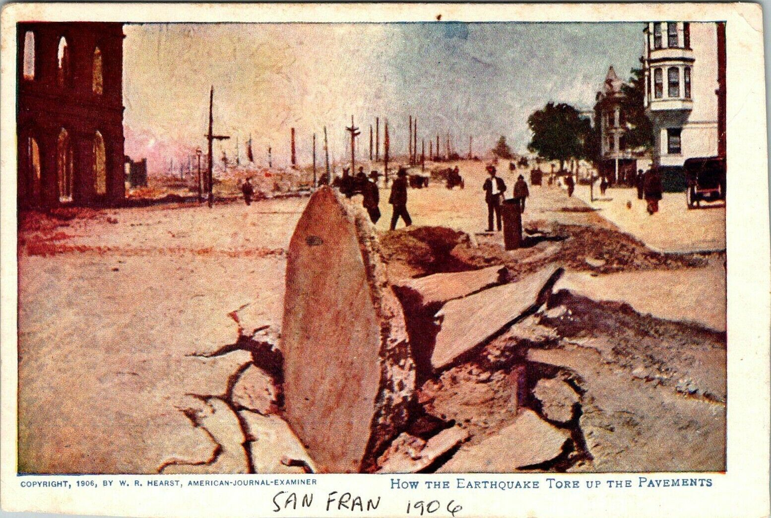 1906 San Francisco Earthquake Undivided NY Sunday American & Journal Postcard