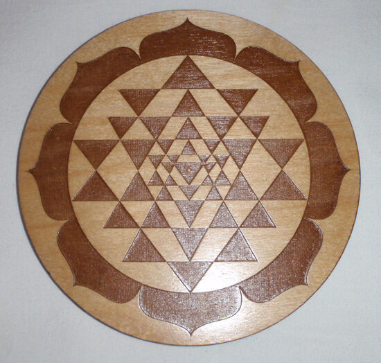 SRI YANTRA SRI CHAKRA Crystal Grid Plate Sacred Geometry Healing Metaphysical 6