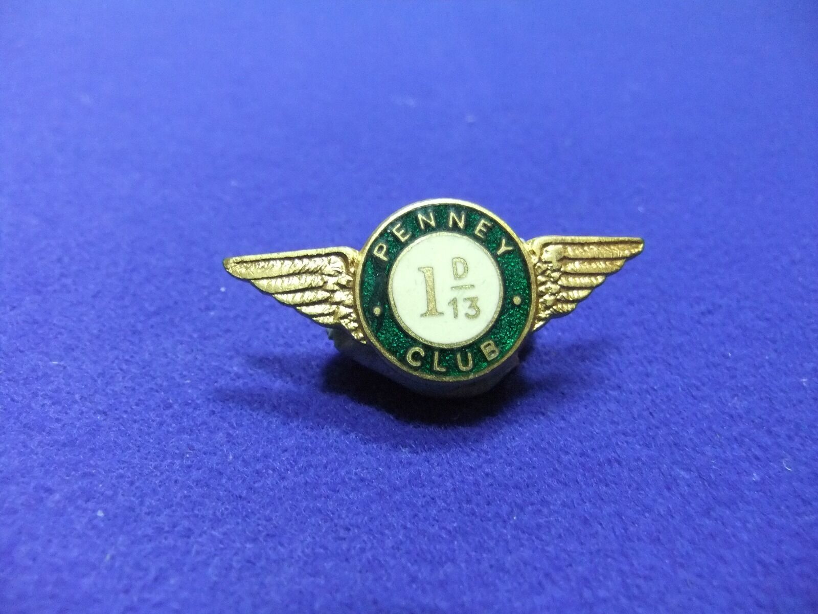 badge aviation aero motor car cycle penney club 1 d-13 member membership 1920s ?