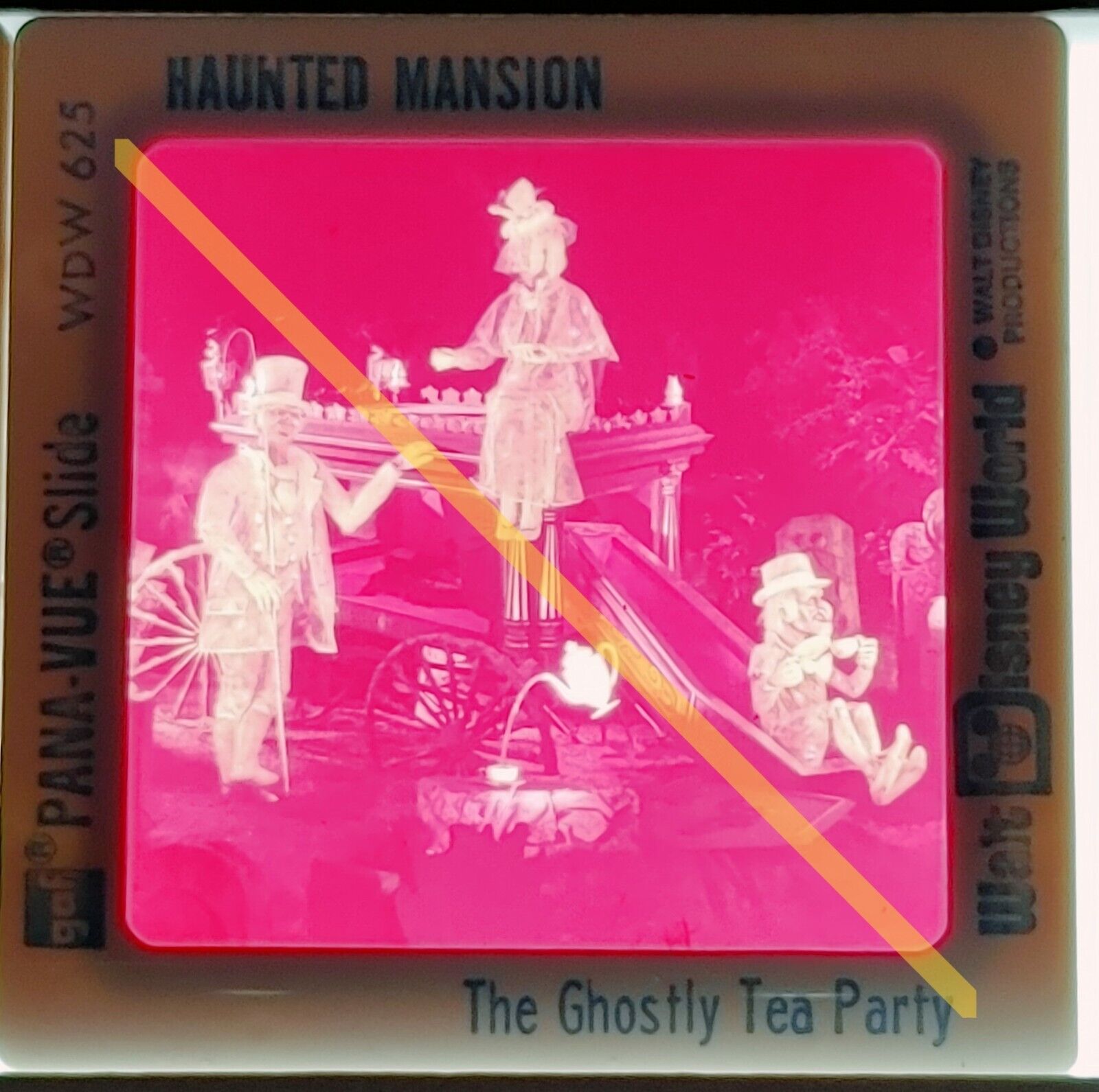 Vintage 35mm Slides Pana-Vue Disney World Haunted Mansion Lot of 5 #22198