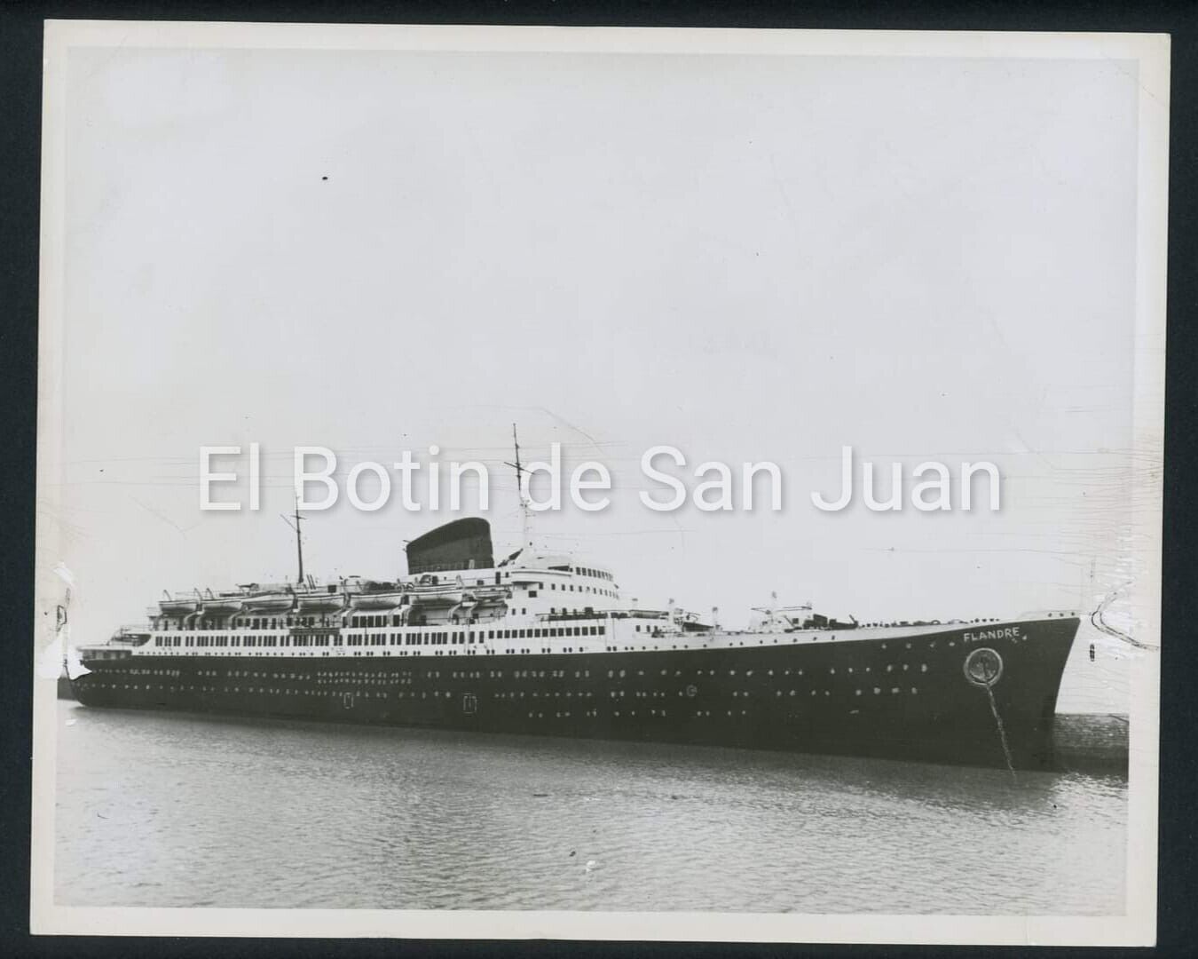 VTG PRESS PHOTO /  FRENCH PASSENGER LINER / SHIP - SS FLANDRE/ 1952