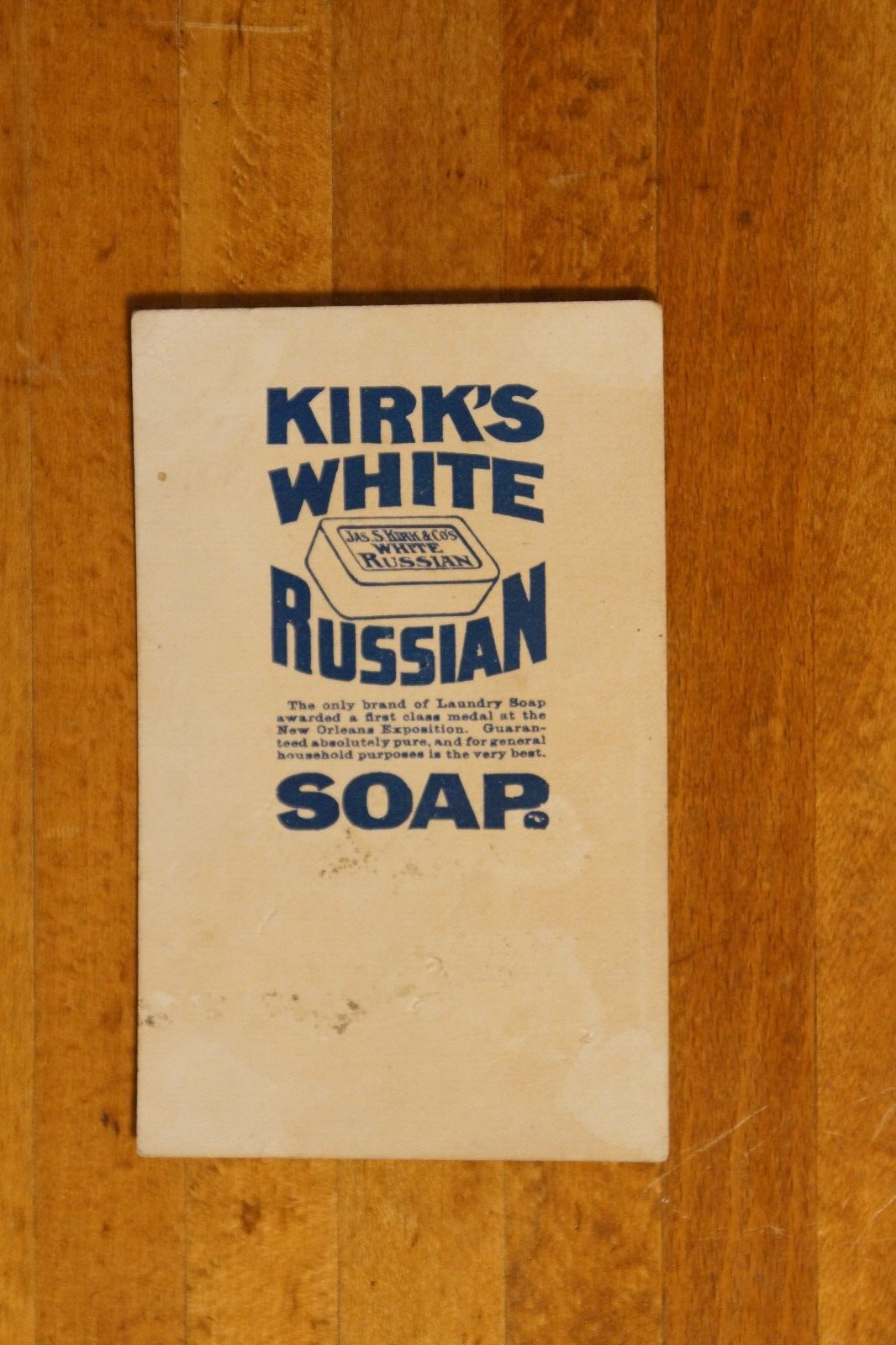 Antique Victorian Trade Card Kirk's White Russian Soap