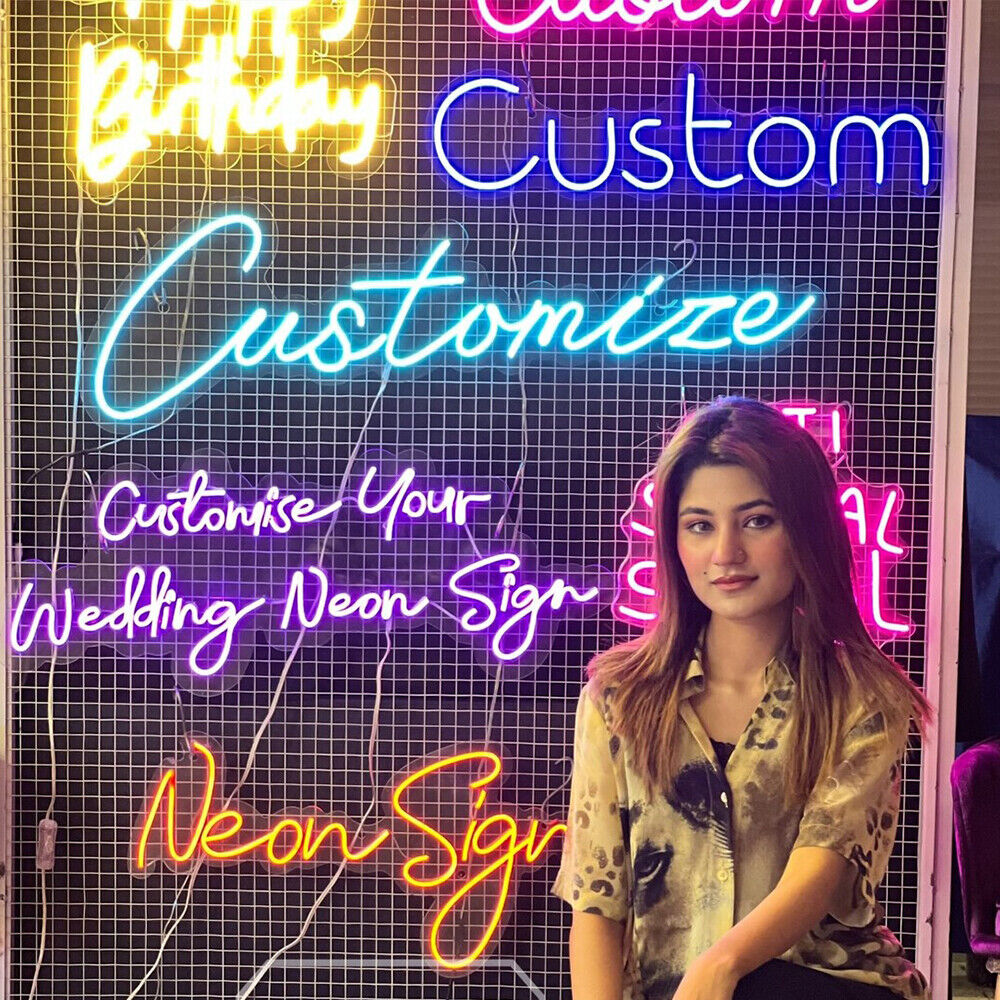 Design Your Own Custom Neon Sign for Home Wall Wedding Party Office Shops Decor