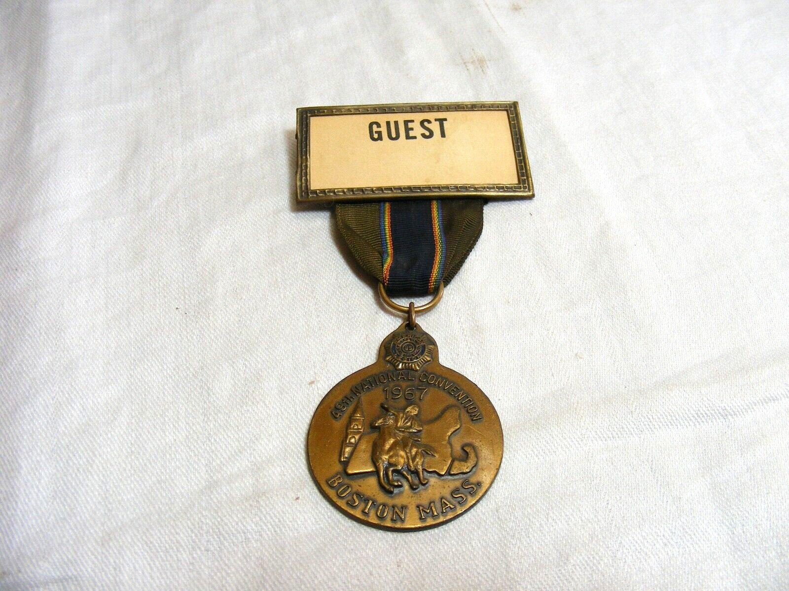 Vintage 1967 American Legion Convention Badge Pin Ribbon Medal 15-e