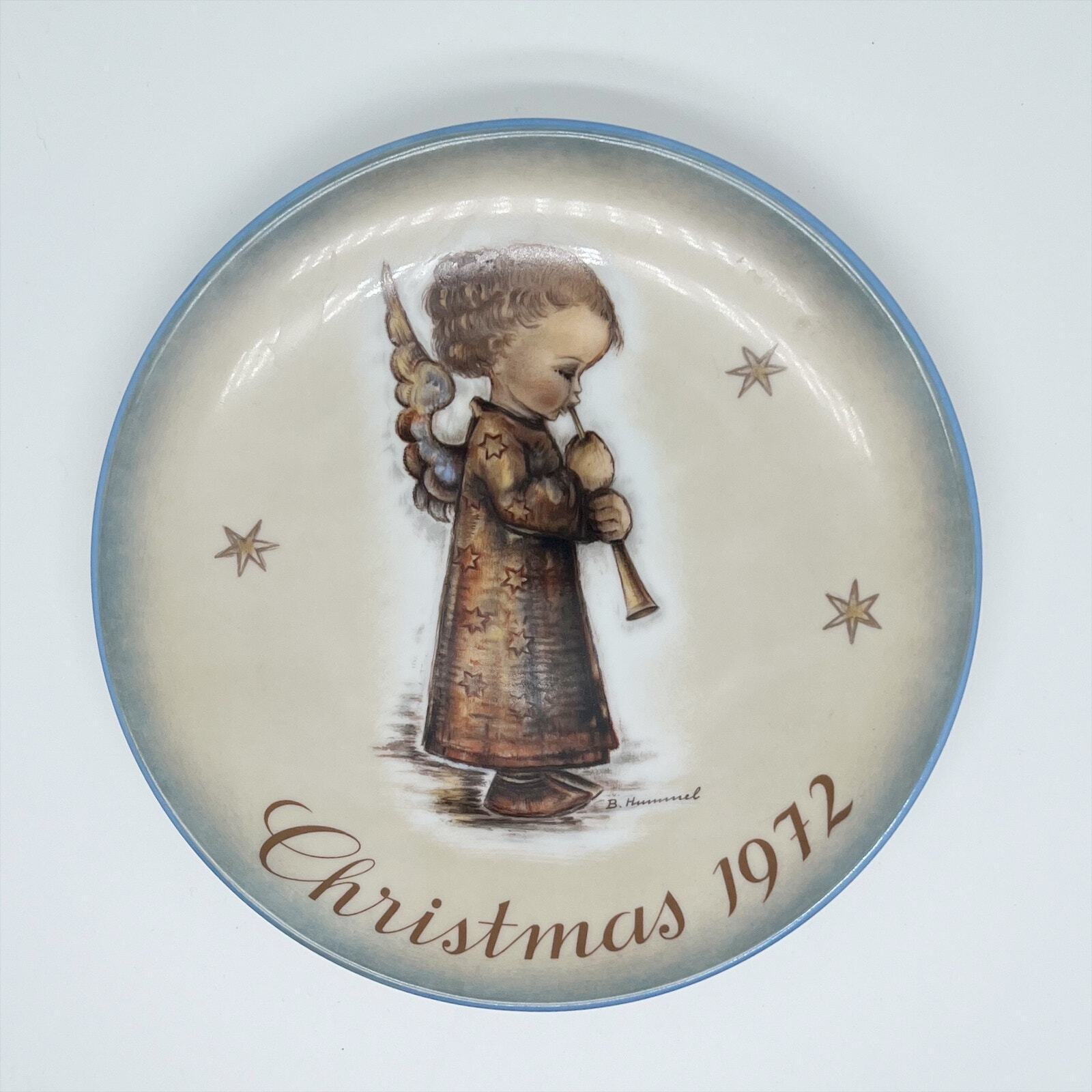 Vintage 1972 Schmid Bros. Christmas Angel Collector Plate by Sister Berta Hummel