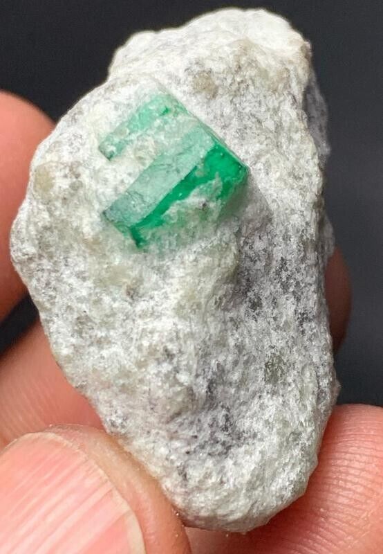 71 Ct Transparent Green Emerald Crystal in matrix @ Swat Valley Pakistan