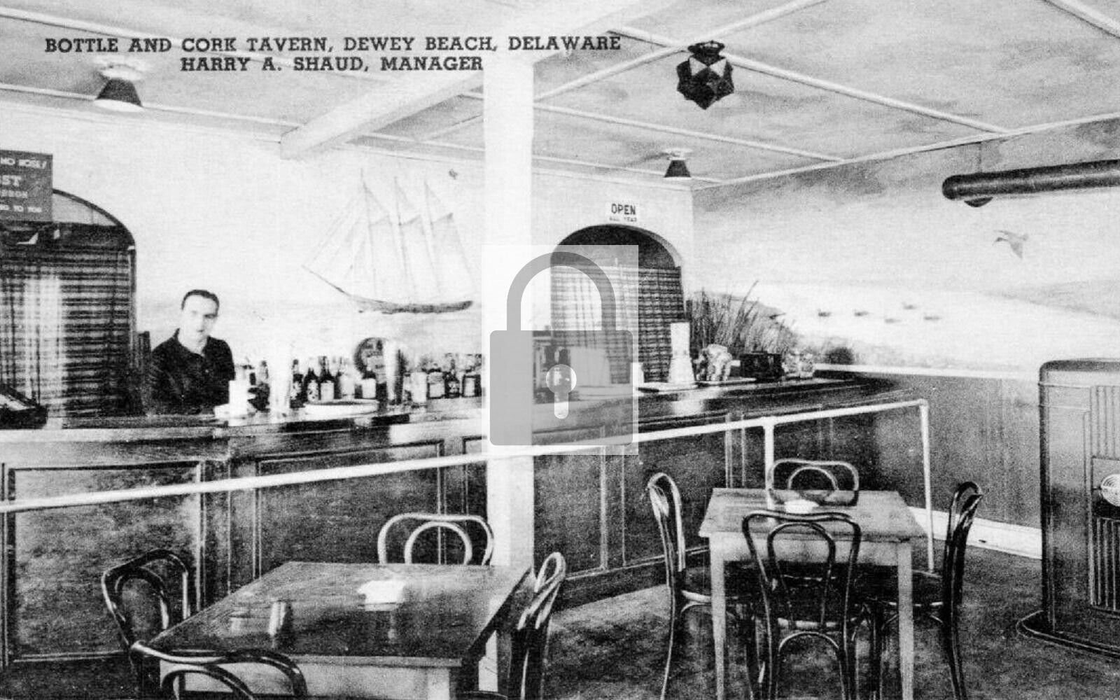Bottle And Cork Tavern Dewey Beach Delaware DE Reprint Postcard