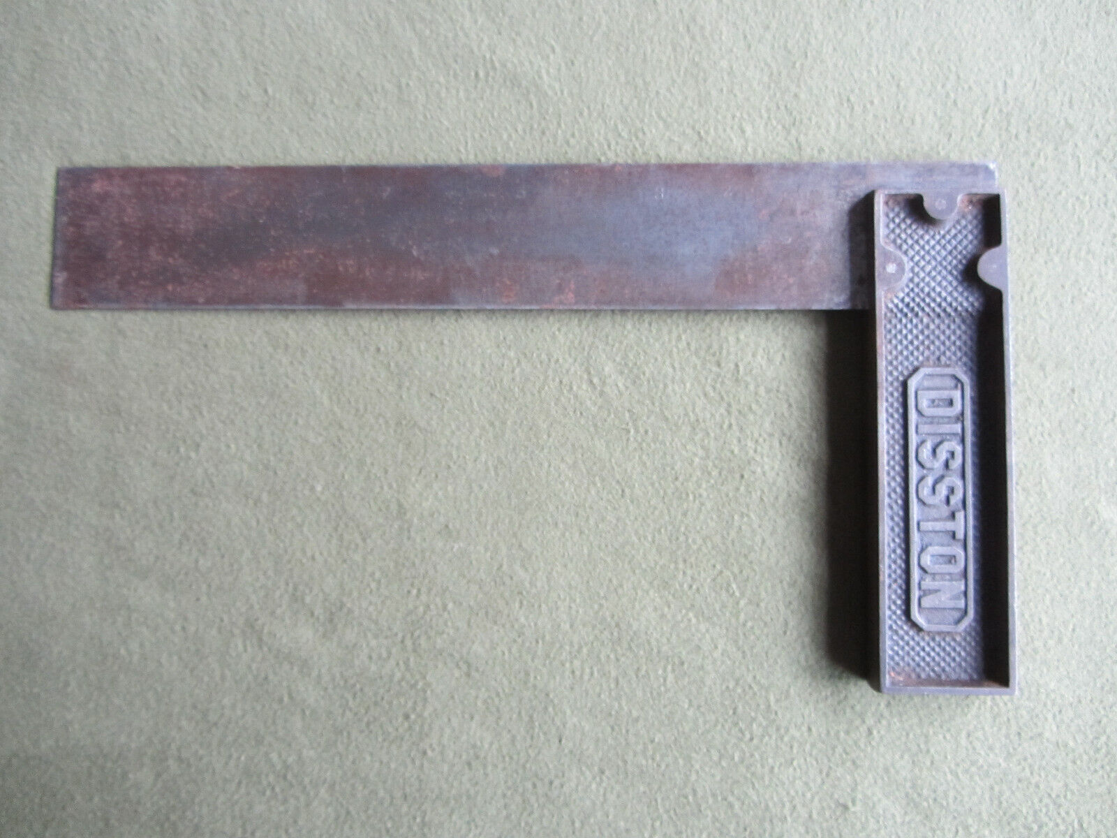 Vintage 12” DISSTON steel SET SQUARE/ TRY SQUARE