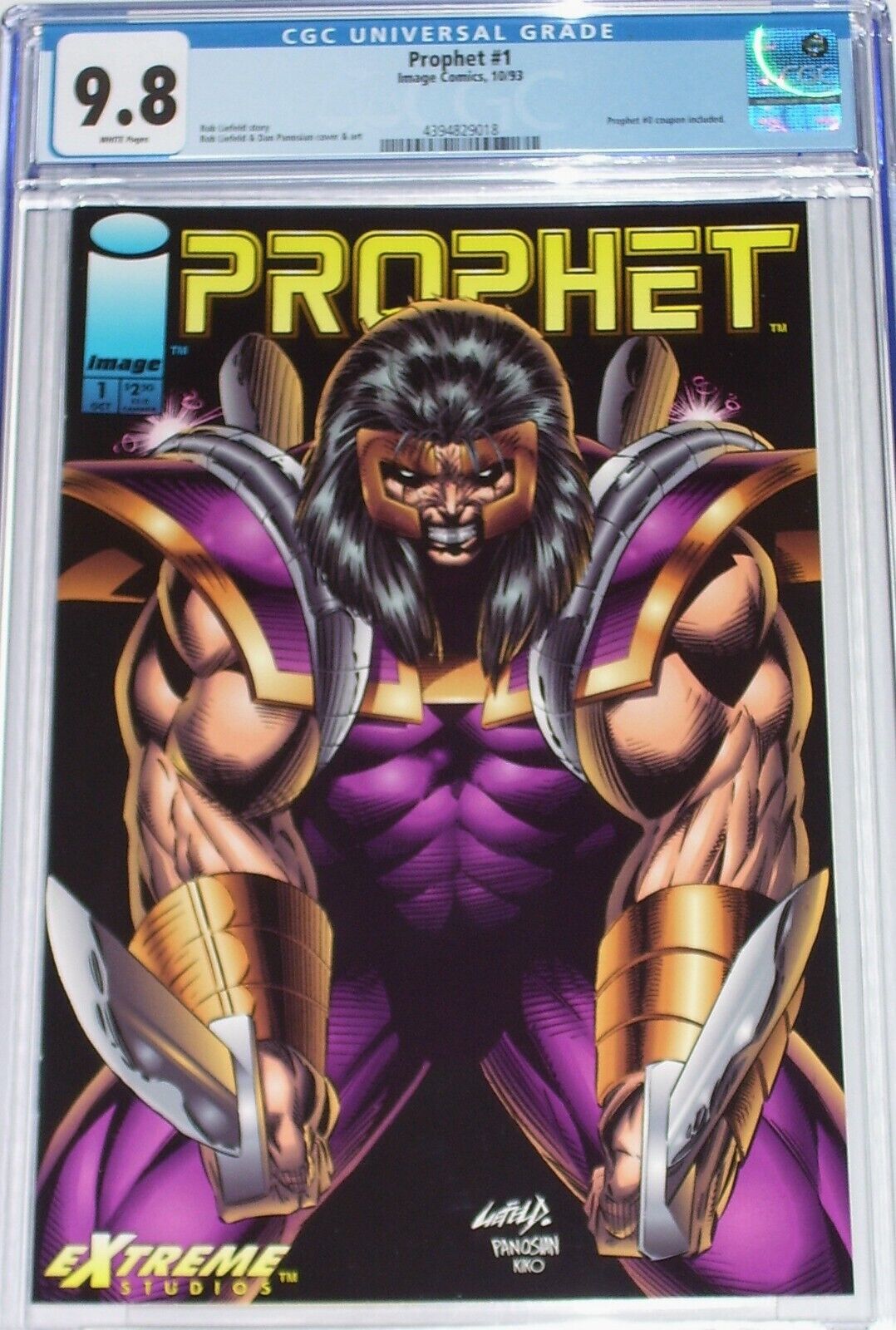 Prophet #1 CGC 9.8 Oct 1993 Prophet #0 coupon included