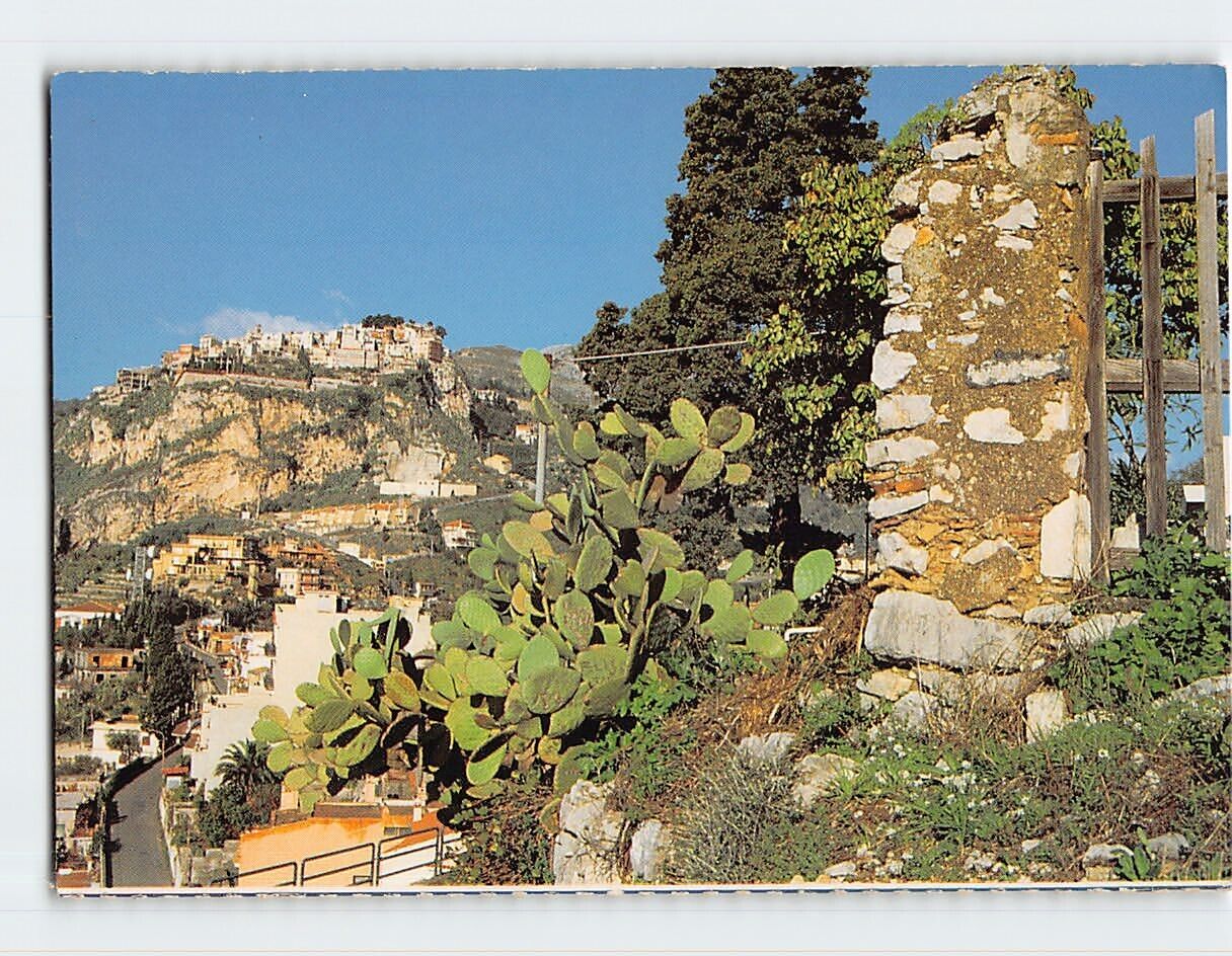 Postcard Castel Mola, Taormina, Italy