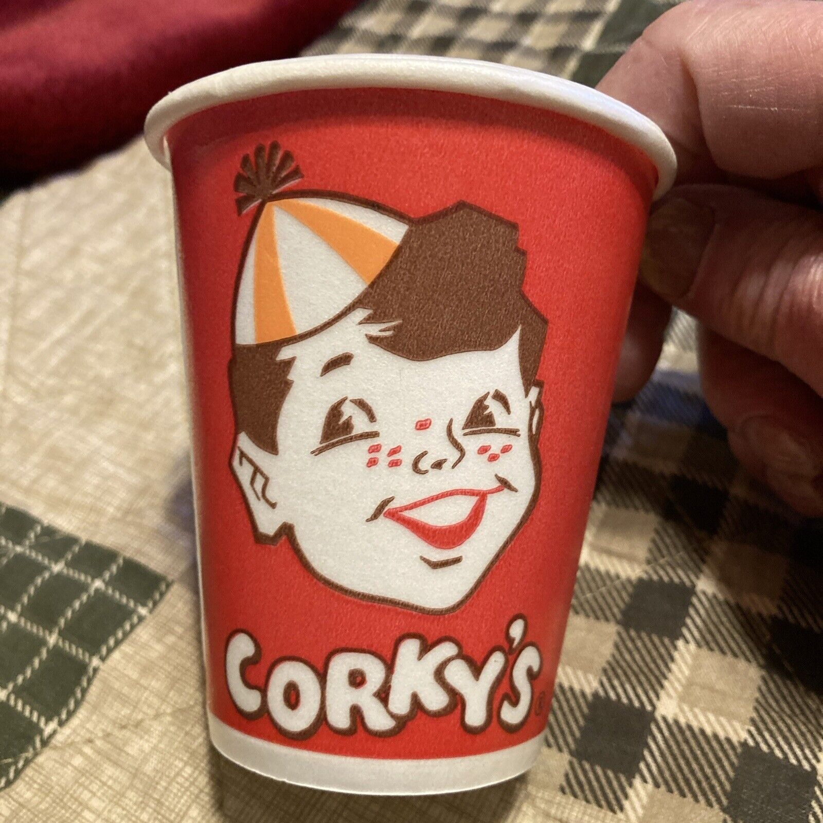 VINTAGE CORKY’S Cup Drive In Restaurant Fast Food 3 3/4” tall