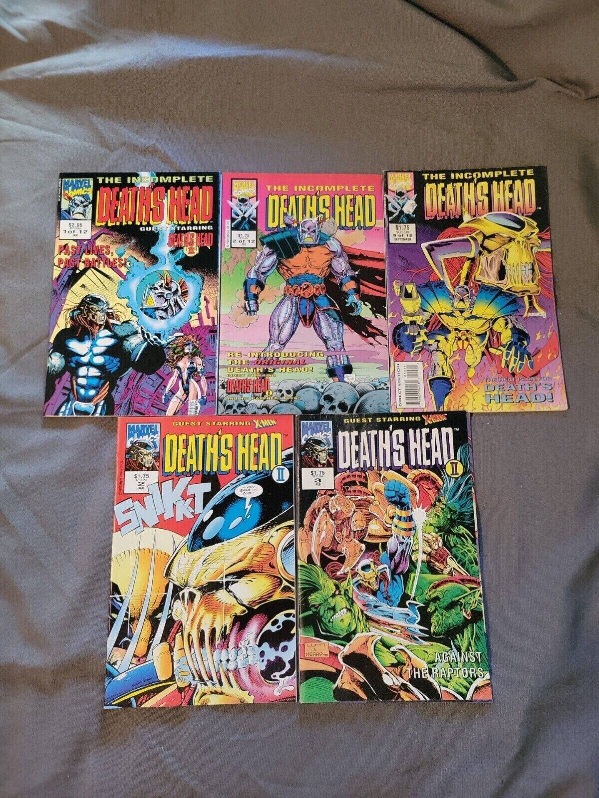 The Incomplete Death's Head #1, 2, 9 Death's Head #2, 3 (Marvel UK) Wolverine