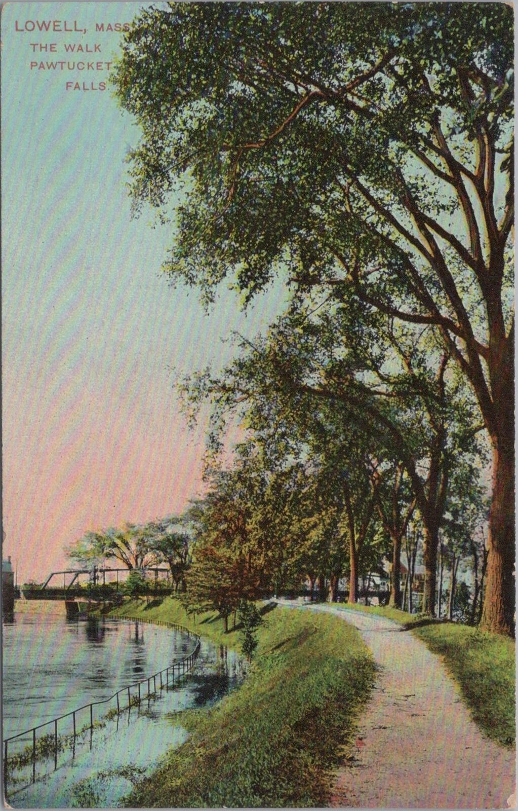 The Walk Pawtucket Falls Lowell Massachusetts Postcard