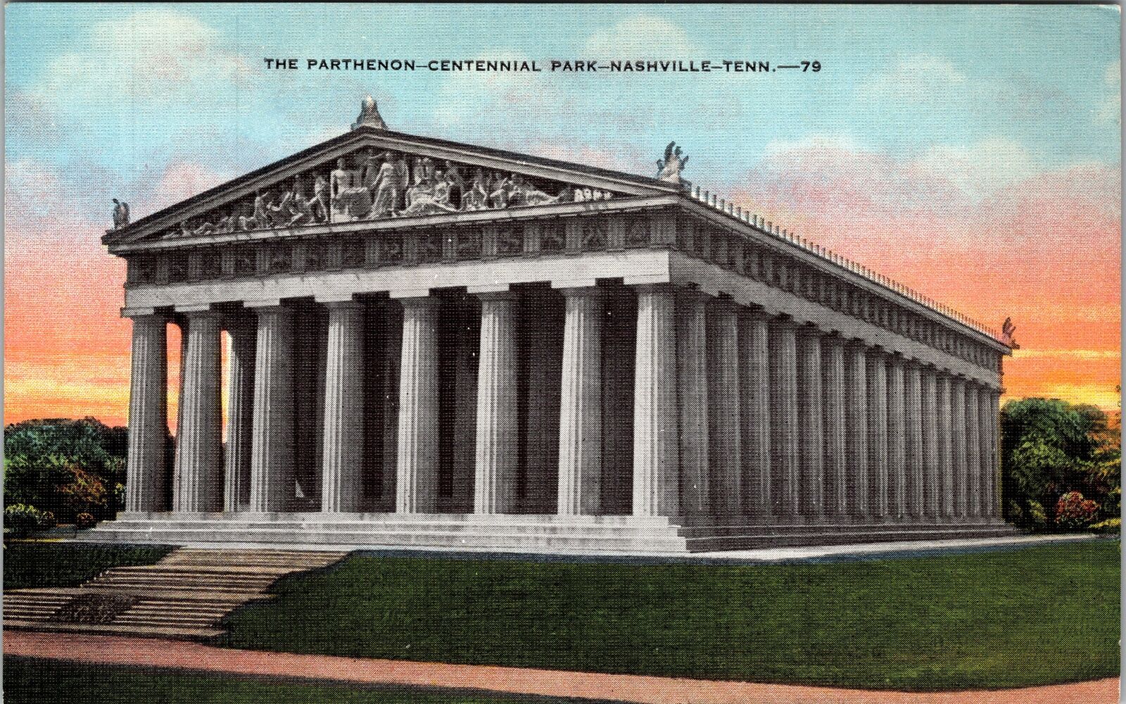 Nashville TN-Tennessee, Parthenon Centennial Park, Vintage Postcard
