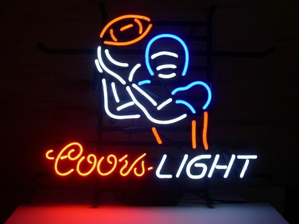 Coors Light Football Player Neon Sign 20\