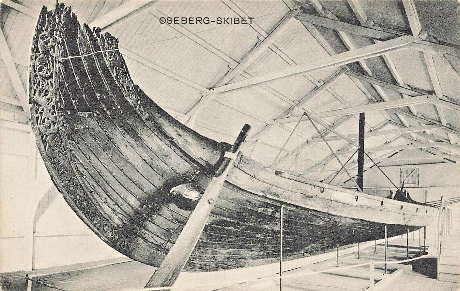 TONSBERG NORWAY~OSEBERG SKIBET-VIKING SHIP~1900s PHOTO POSTCARD