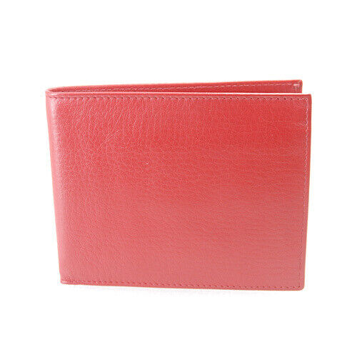 Rolex Calf Leather Bifold Wallet Red/With Coin Purse Red 14845