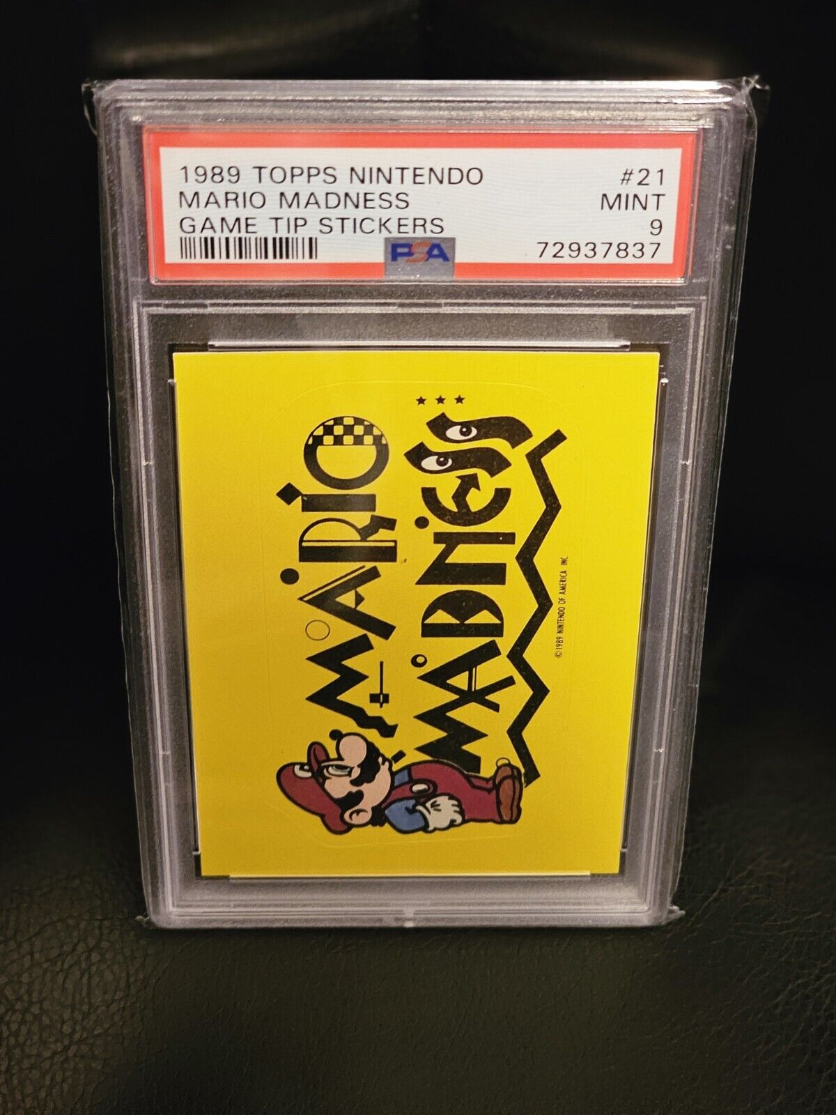 MARIO MADNESS PSA 9 #21 1989 Topps Nintendo Game Tip Stickers Nes Super Mario