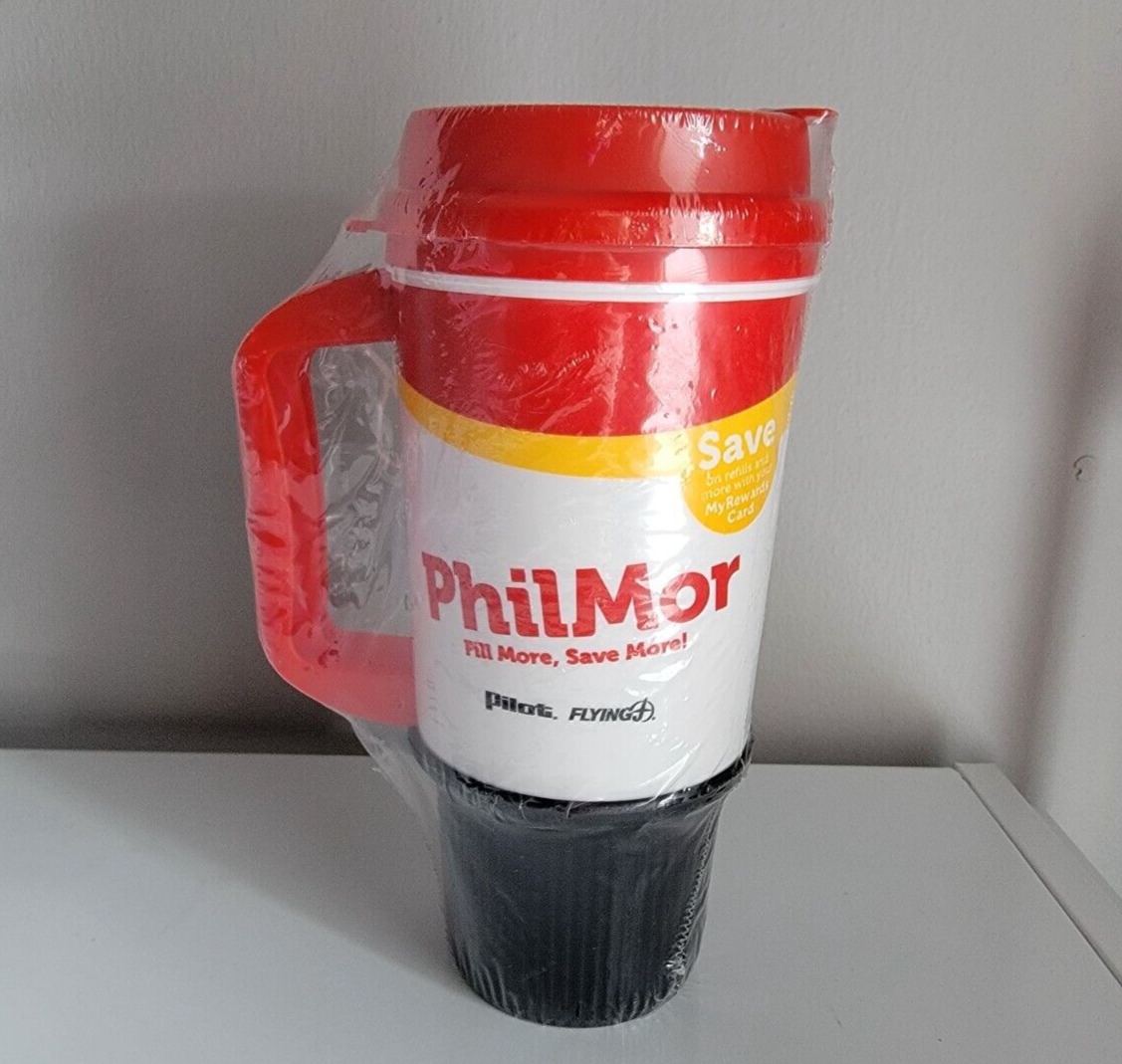 24oz Insulated Philmor Coffee Mug Pilot Flying J - Save $ on Refills New/Sealed