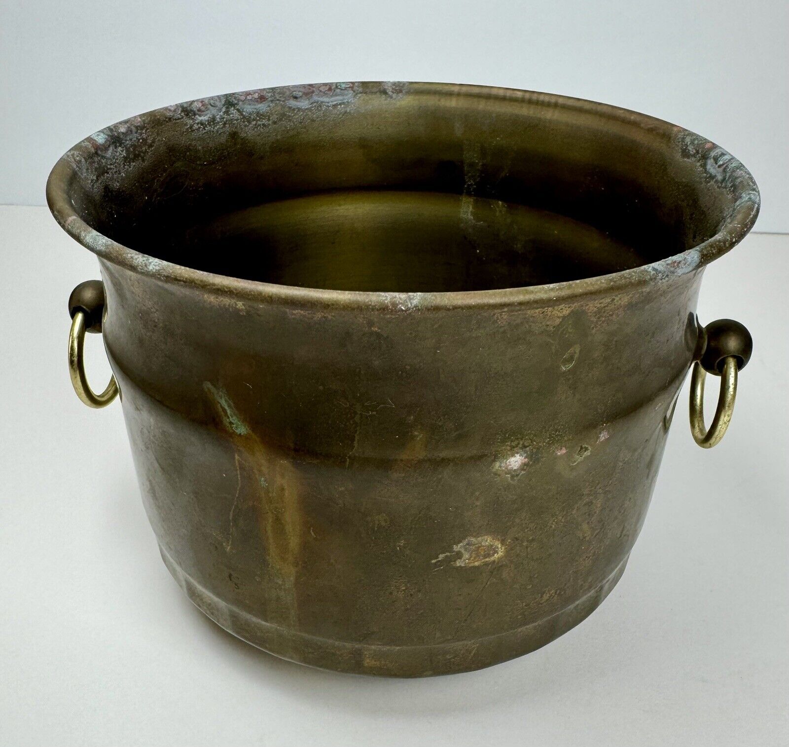 Solid Brass Williamsburg Pottery Planter Pot 4.5\