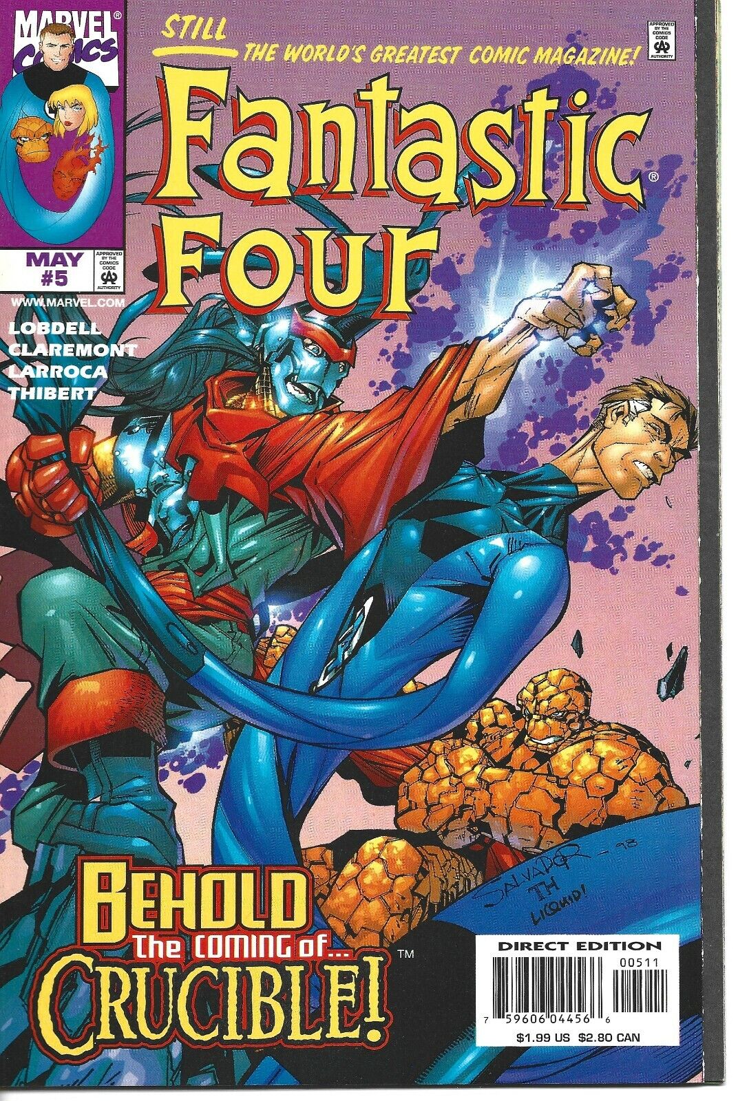 FANTASTIC FOUR #5 MARVEL COMICS 1998 BAGGED AND BOARDED