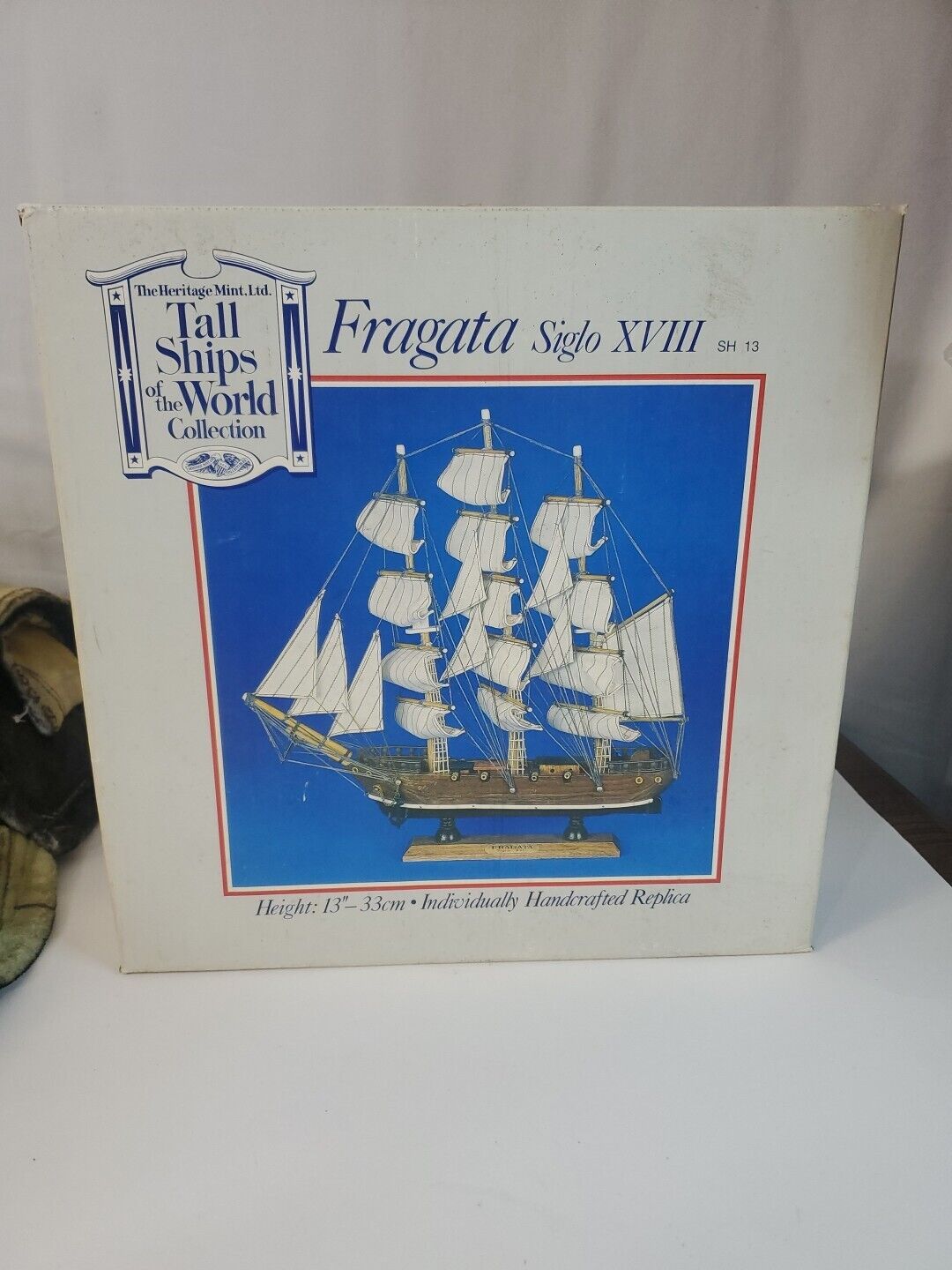 Vintage Heritage Mint Fragata Siglo XVIII Replica Wood Ship 13” Clipper Nautical