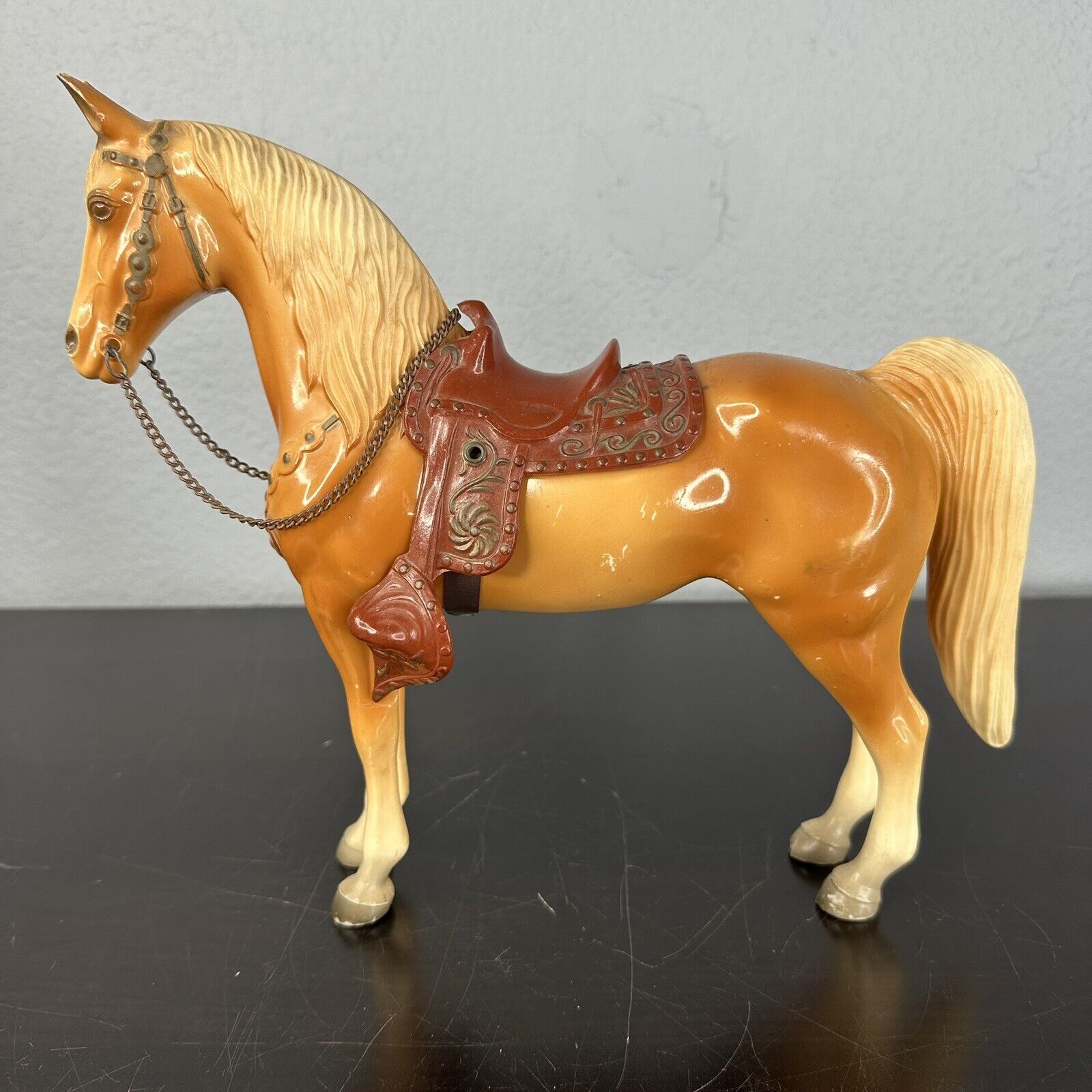 VINTAGE BREYER 1956 - 67 WESTERN HORSE SADDLE REINS # 57 DARK PALOMINO