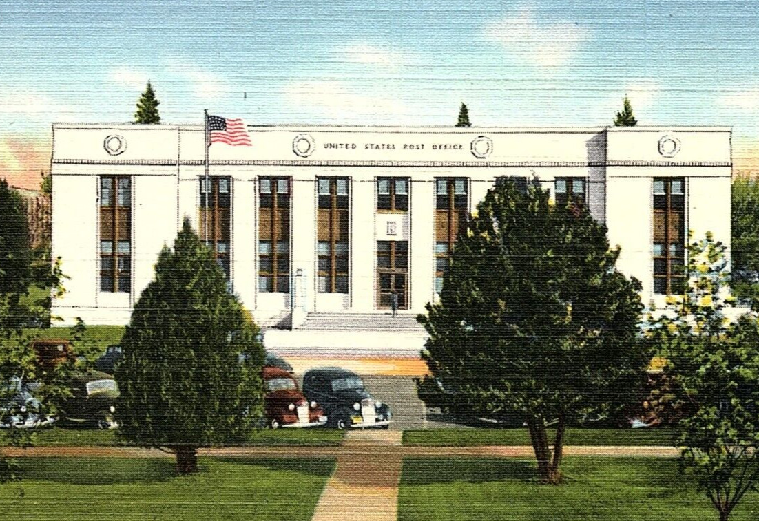 1940s SALEM OREGON UNITED STATES POST OFFICE LINEN POSTCARD 44-118