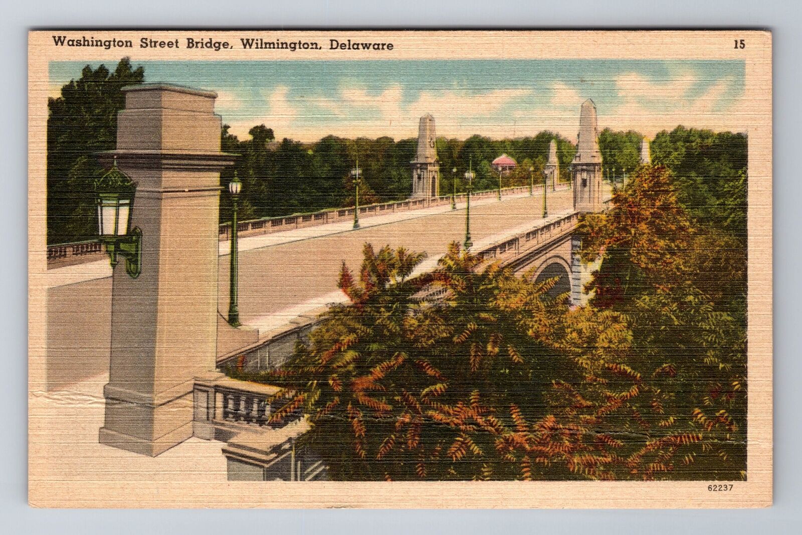 Wilmington DE-Delaware, Washington Street Bridge, Antique, Vintage Postcard