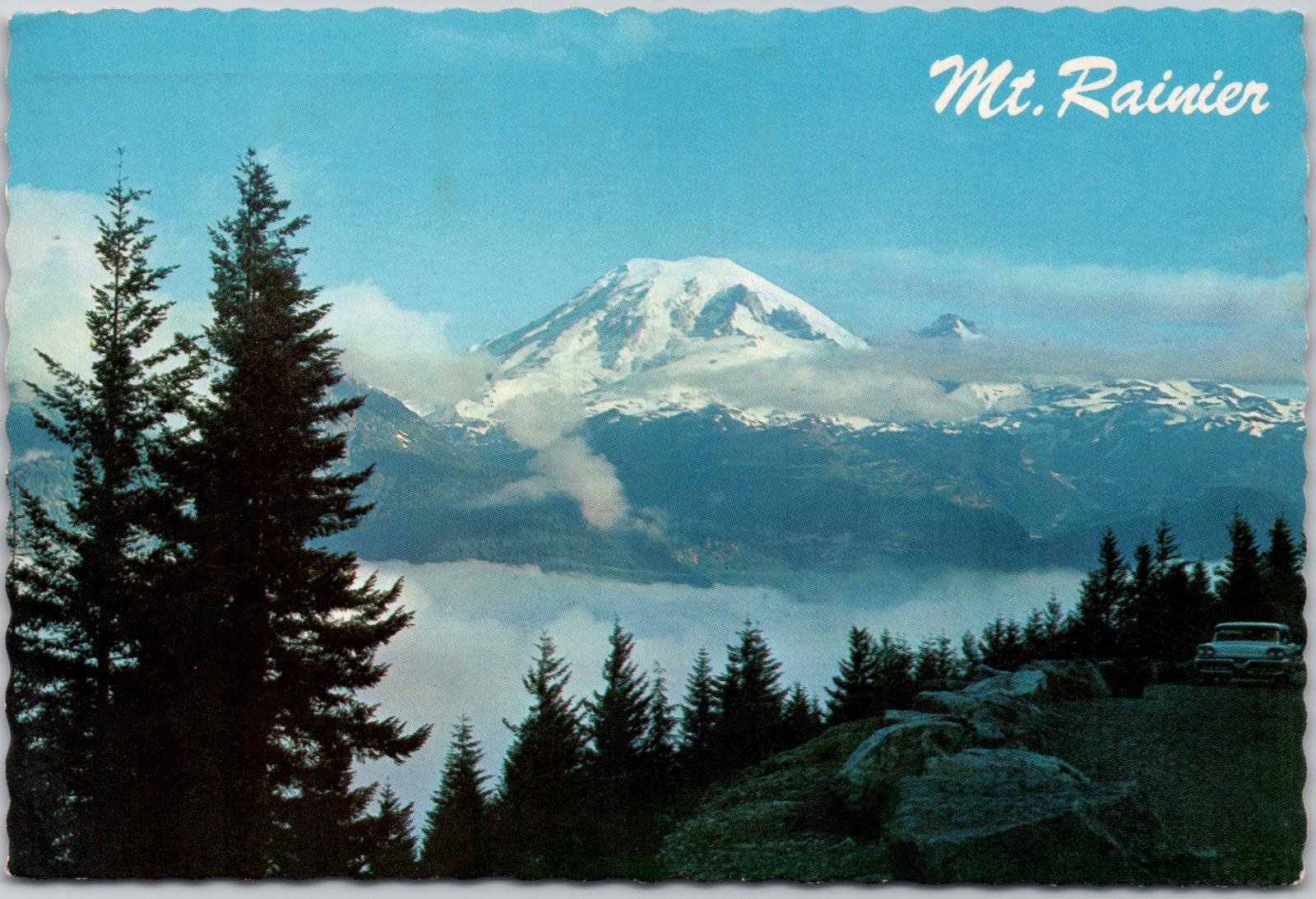 West Washington WA Mount Rainier Puget Sound Stratovolcano 1975 Vintage Postcard