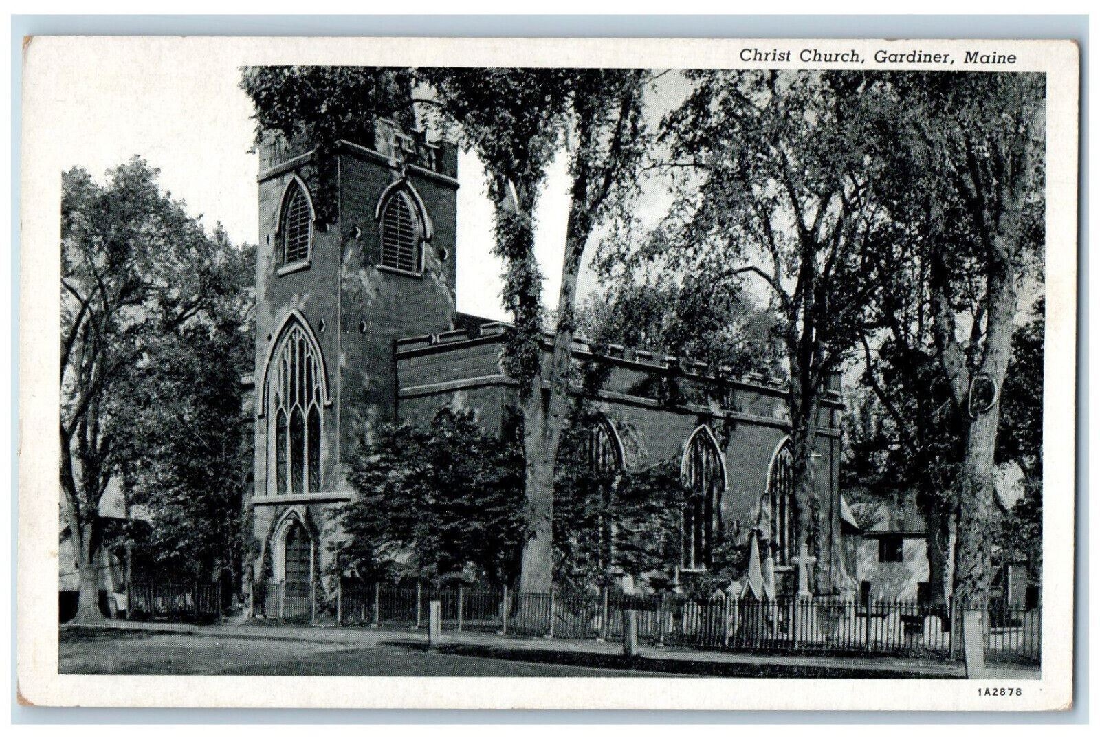 c1920's Christ Church Gardiner Maine ME Unposted Curteich Postcard