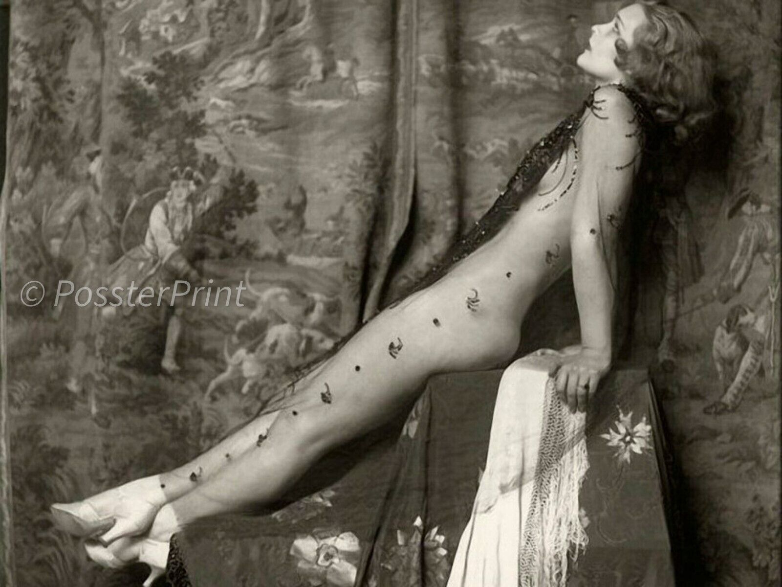 Vintage 1920s  Photo  8x10in  - Ziegfeld Follies - Flapper Girl -#58