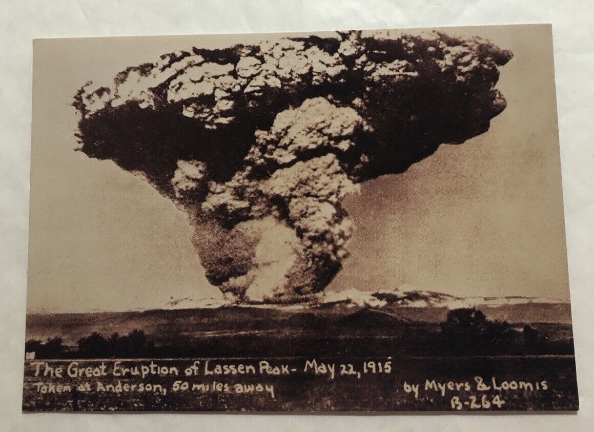 The Great Eruption Of Lassen Peak, California. Postcard (G2)