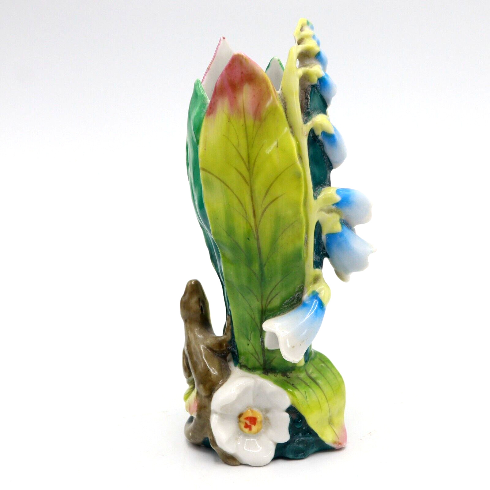 Antique Aesthetic Floral Majolica Style Planter Vase Salamander B45
