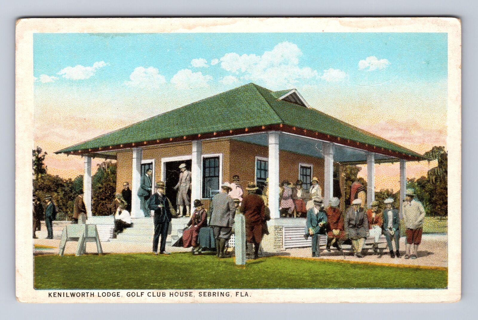 Sebring FL-Florida, Kenilworth Lodge, Golf Club House, Vintage Postcard