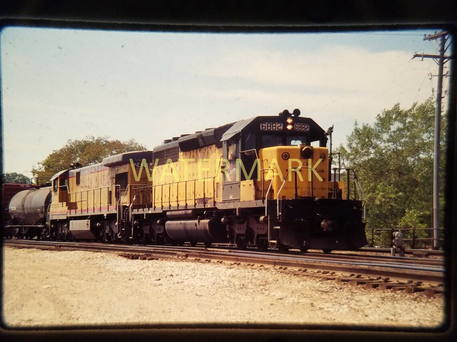 XL13 ORIGINAL TRAIN SLIDE CNW 6882 Chicago IL 1988