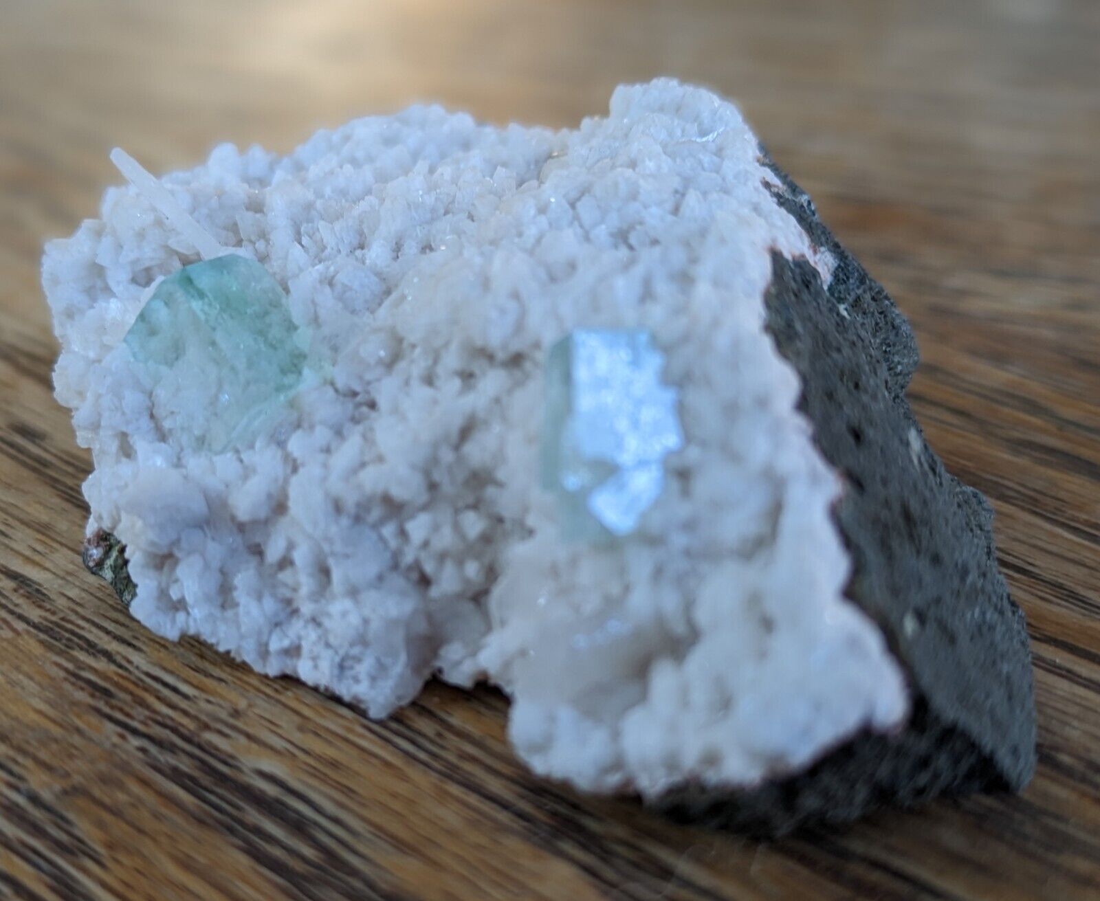 green Apophyllite on Chalcedony Quartz, minerals, crystals, mineral specimens