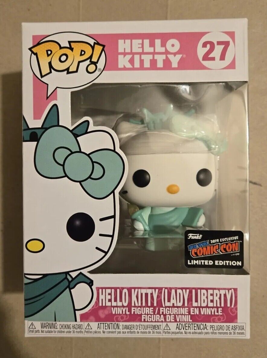 Funko Pop Official NYCC 2019 Exclusive Sticker : Hello Kitty (Lady Liberty) #27 