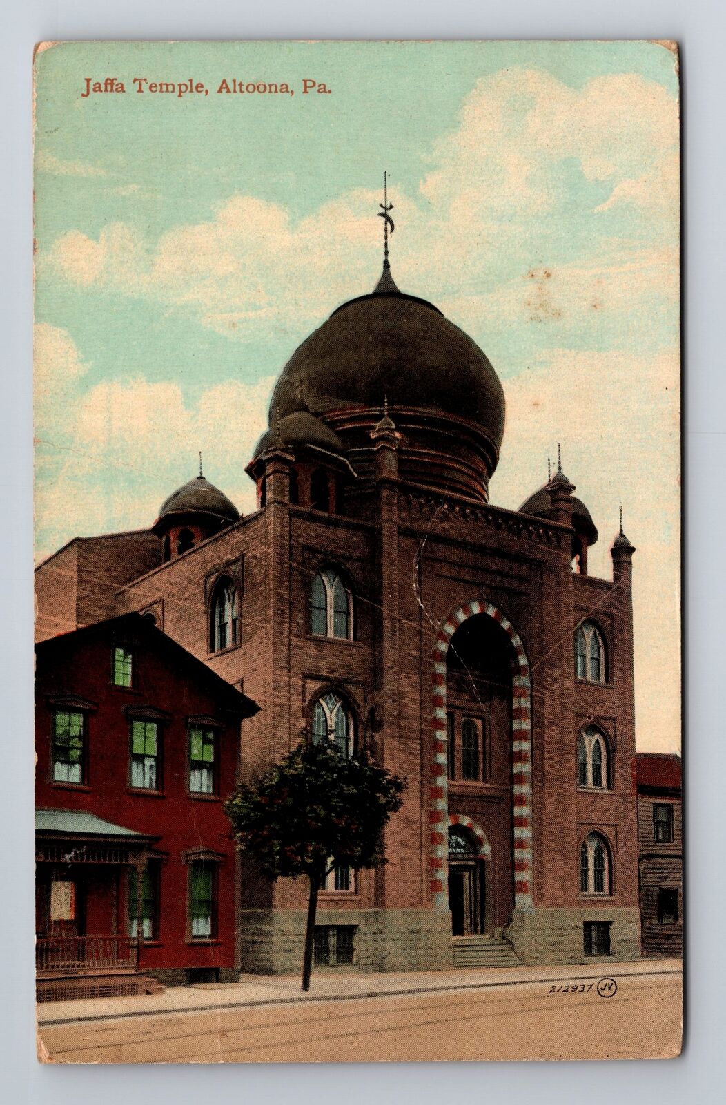 Altoona PA-Pennsylvania, Jaffa Temple, Antique Vintage c1913 Souvenir Postcard