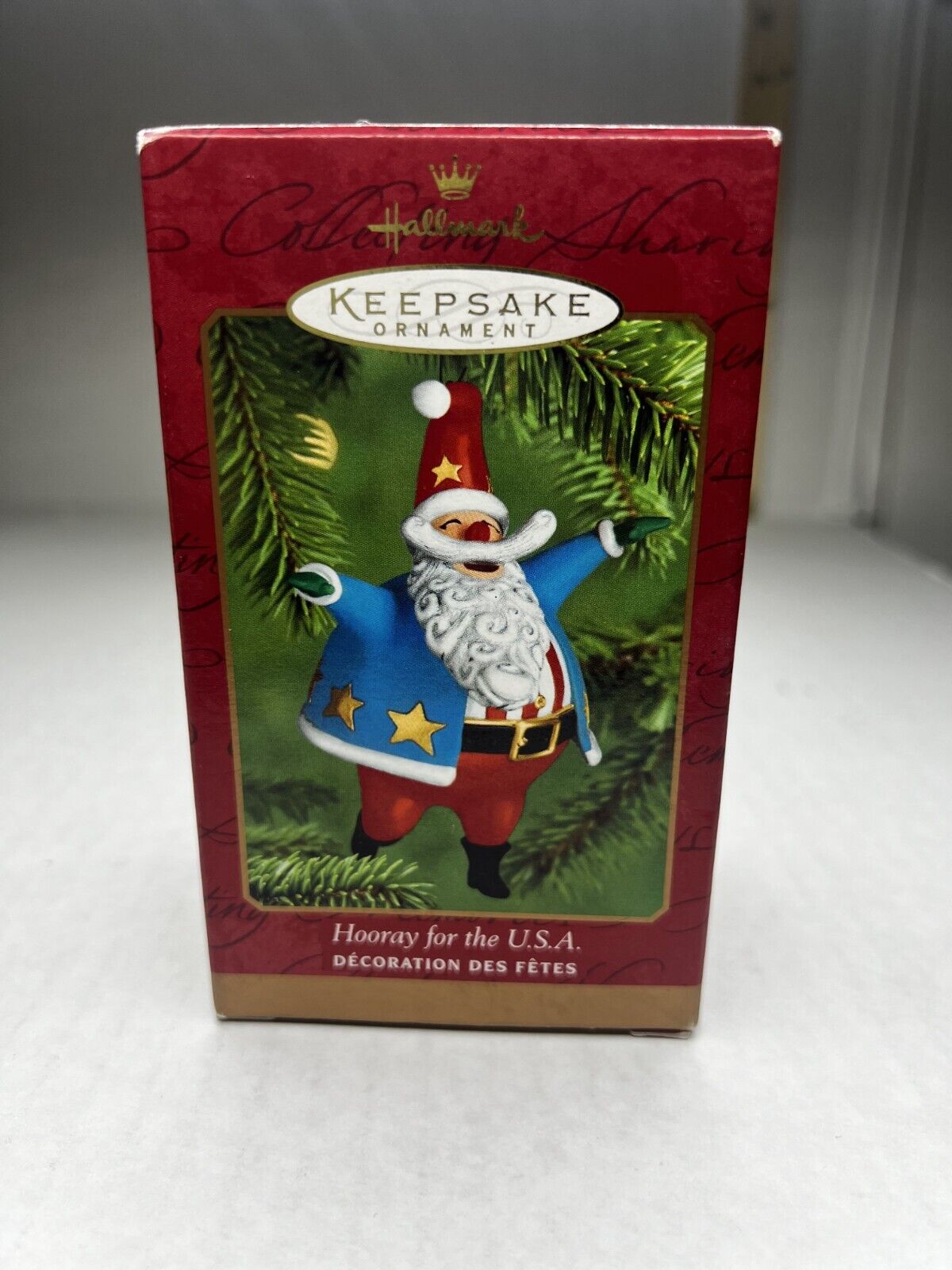 Hooray For The USA 2000 Hallmark Keepsake Christmas Ornament Santa FAST Shipping