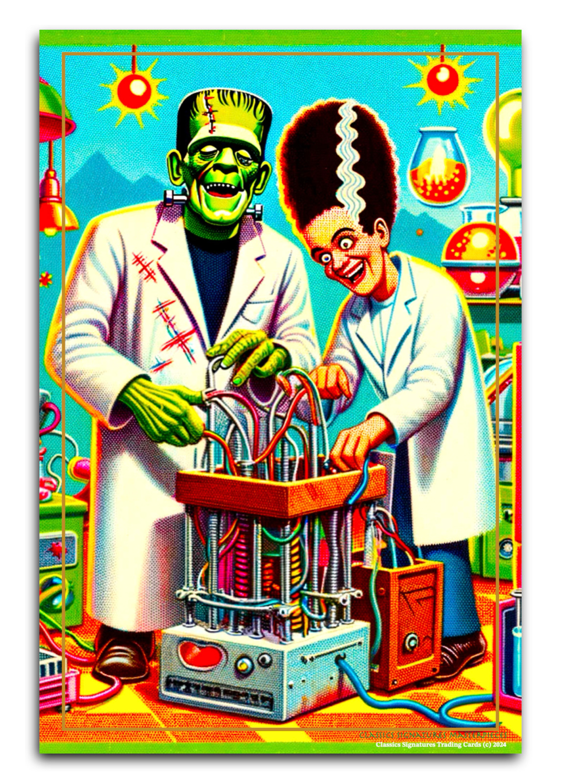 MASTERPIECES COLLECTION ACEO TRADING CARD CLASSICS SIGNATURES FRANKENSTEIN WACKY