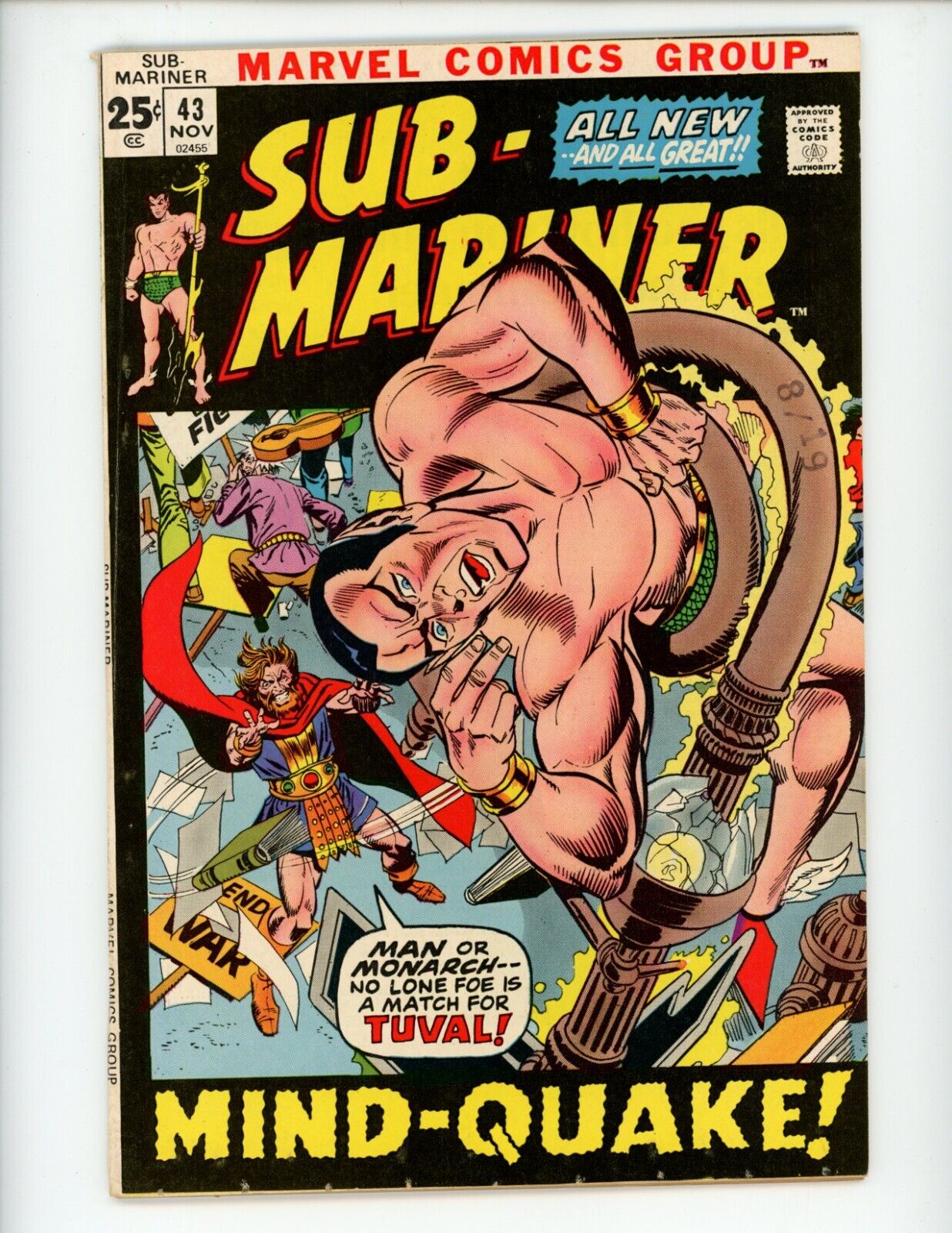 Sub-Mariner #43 Comic Book 1971 FN/VF Gil Kane Gerry Conway Marvel
