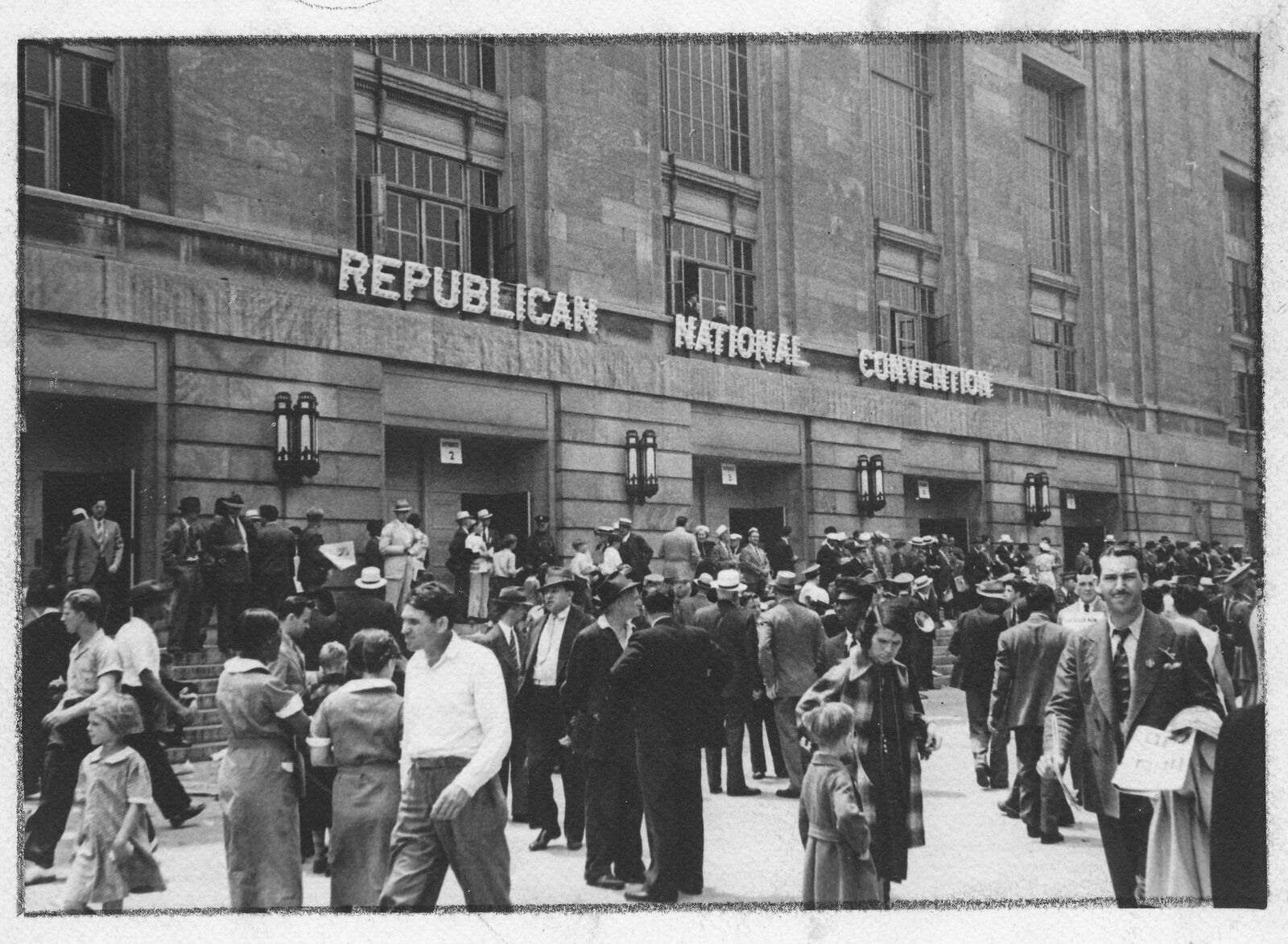 ORIGINAL 1940 PHOTO - SITE OF REPUBLICAN NATIONAL CONVENTION - PHILADELPHIA PA