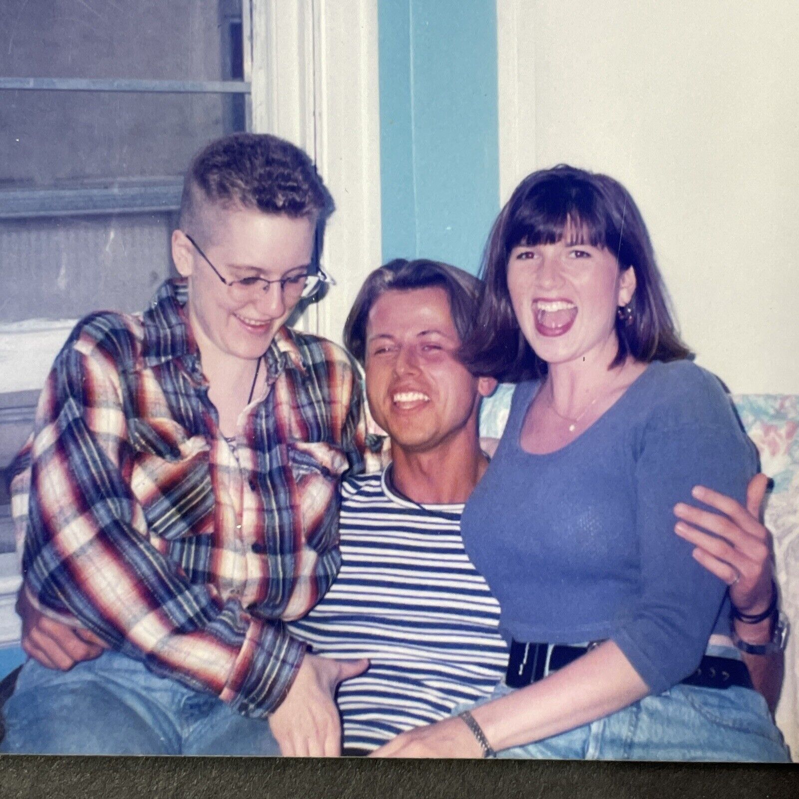 Vintage 1990s LGBT Lesbian Interest Handsy Tickling Original Real Photo R2397