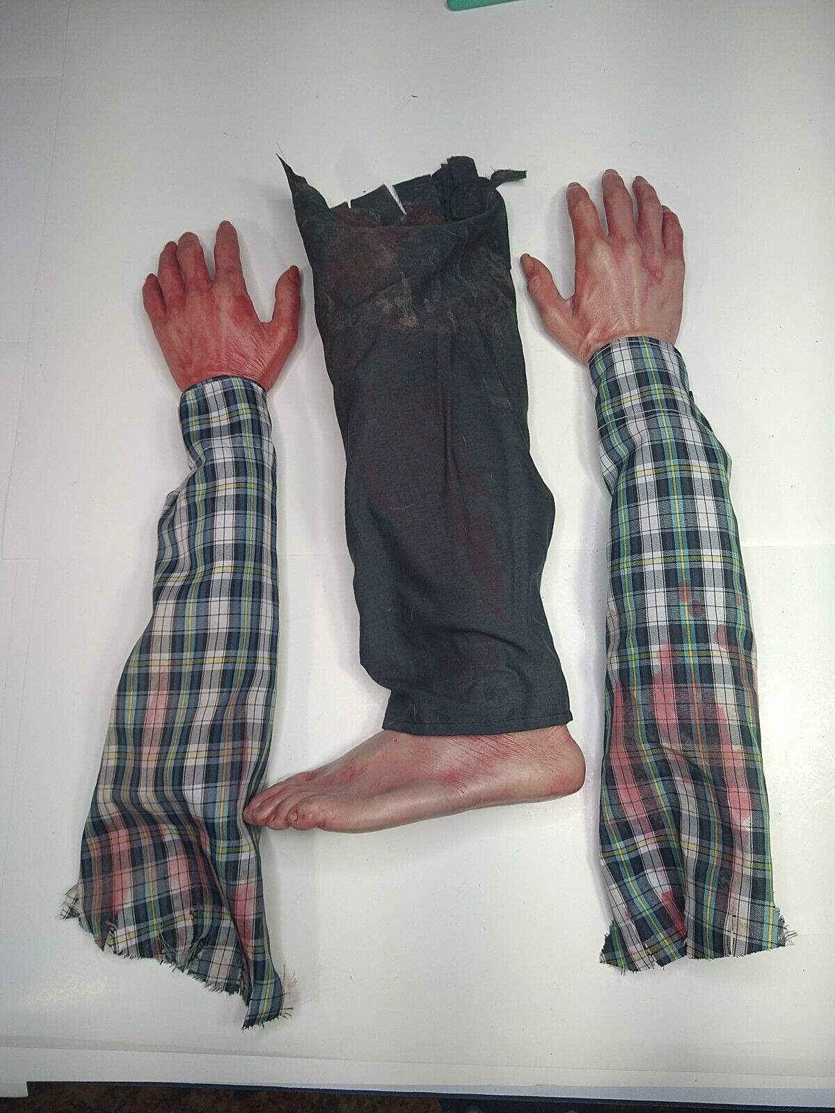 Bloody Severed Arms And 1 Leg Halloween Props [Lot 2 Arms 1 Leg] Used