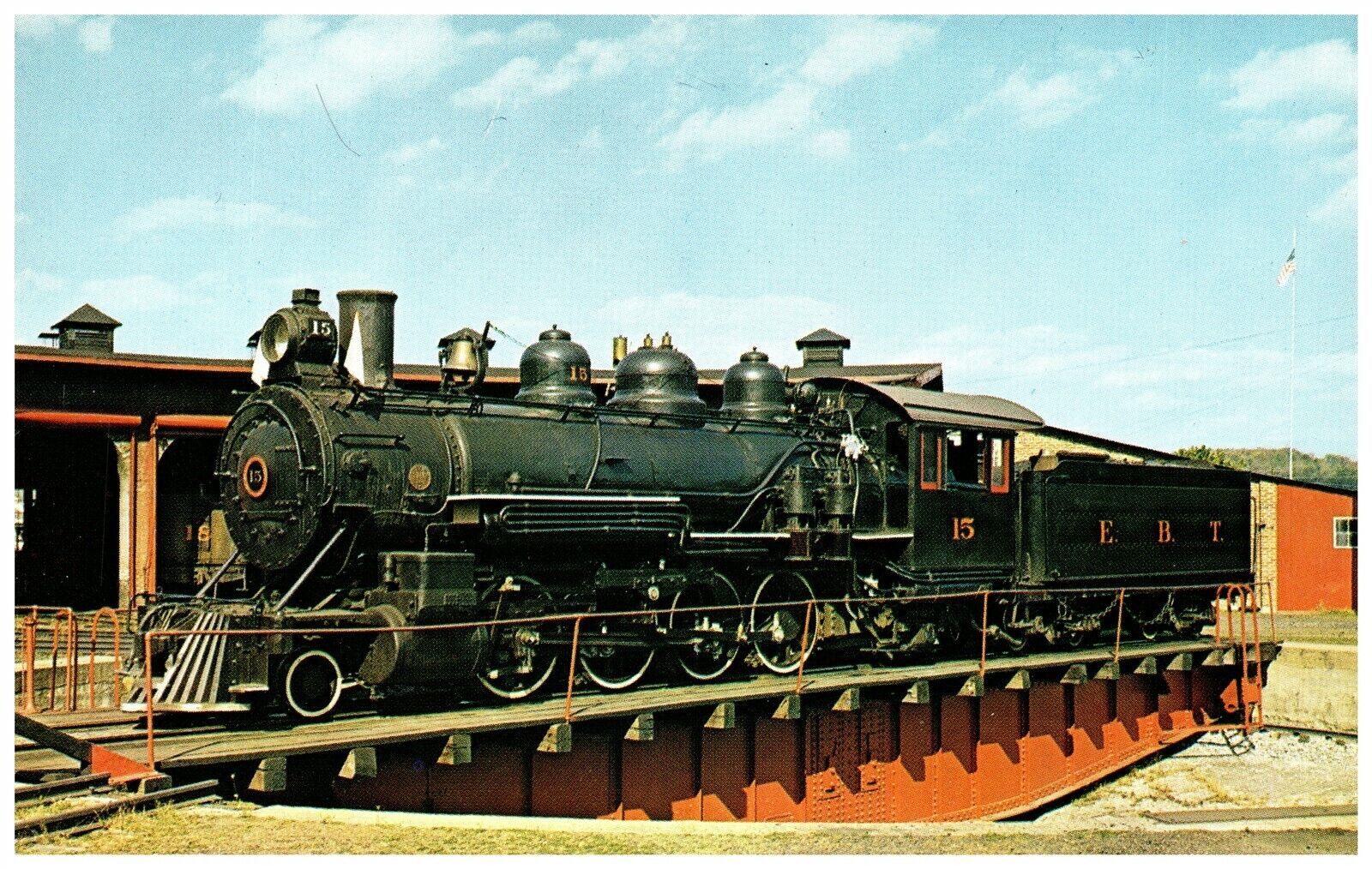 East Broad Top Railroad Engine 15 on Turntable at Roundhouse Rockhill Furnace PA