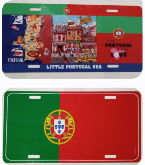 2 PORTUGAL GIFTS: 1 PORTUGAL FLAG  + 1 FROM PORTUGAL WITH LOVE LICENSE PLATES
