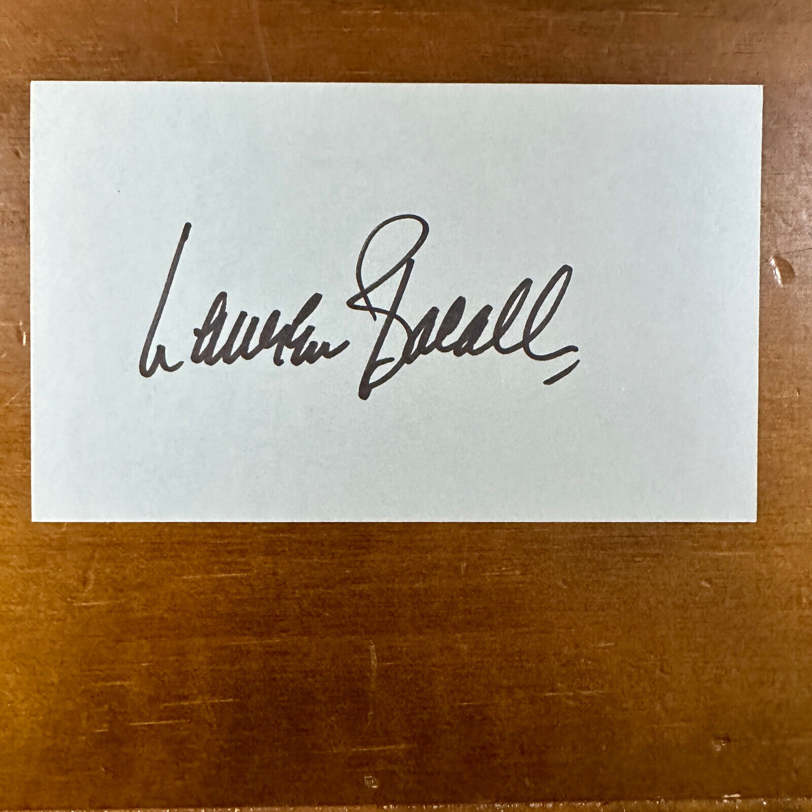 Lauren Bacall Autographed Signed Index Card 3\