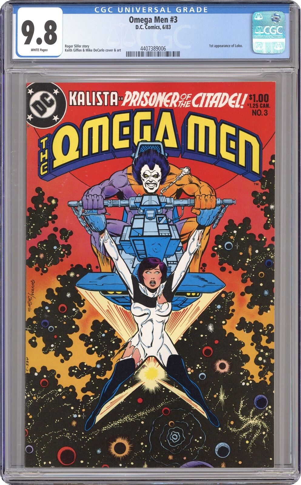 Omega Men #3 CGC 9.8 1983 4407389006 1st app. Lobo