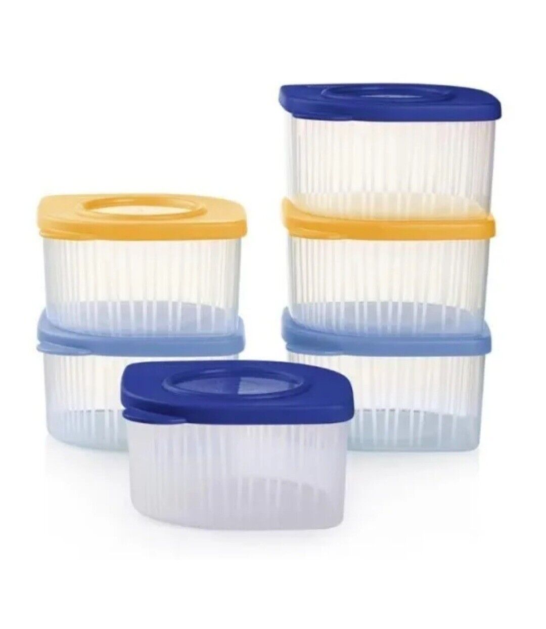 Tupperware FRESH \'N COOL SMALL CONTAINER SET of 6 ~ 2 Cups Each ~ BRAND NEW